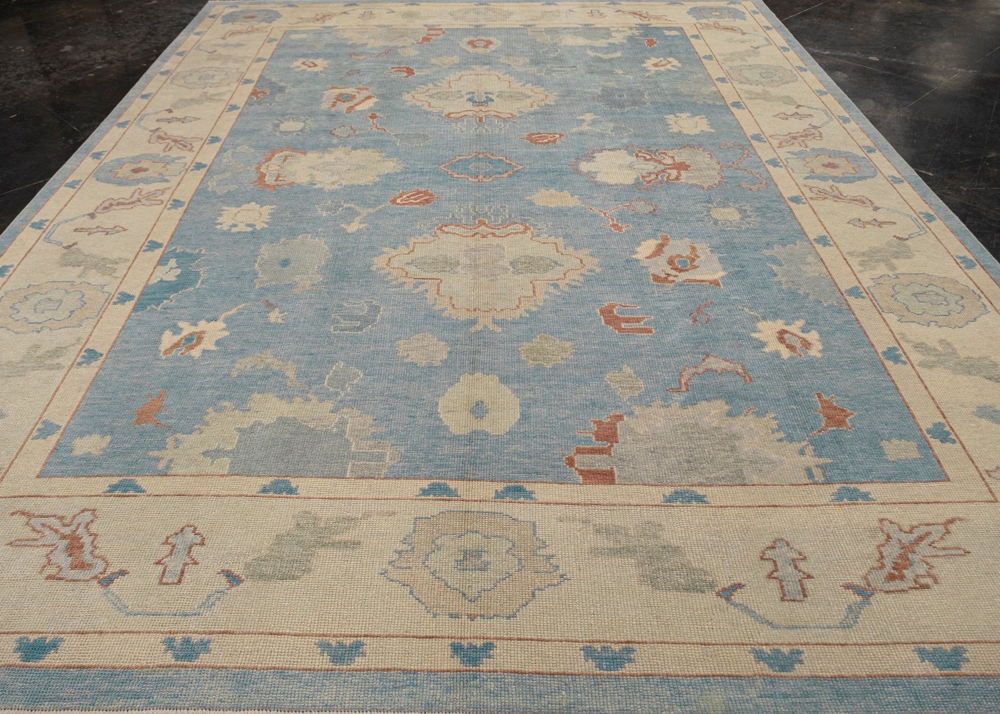 Turkish Oushak Rug 9'10" x 12'11" #3170