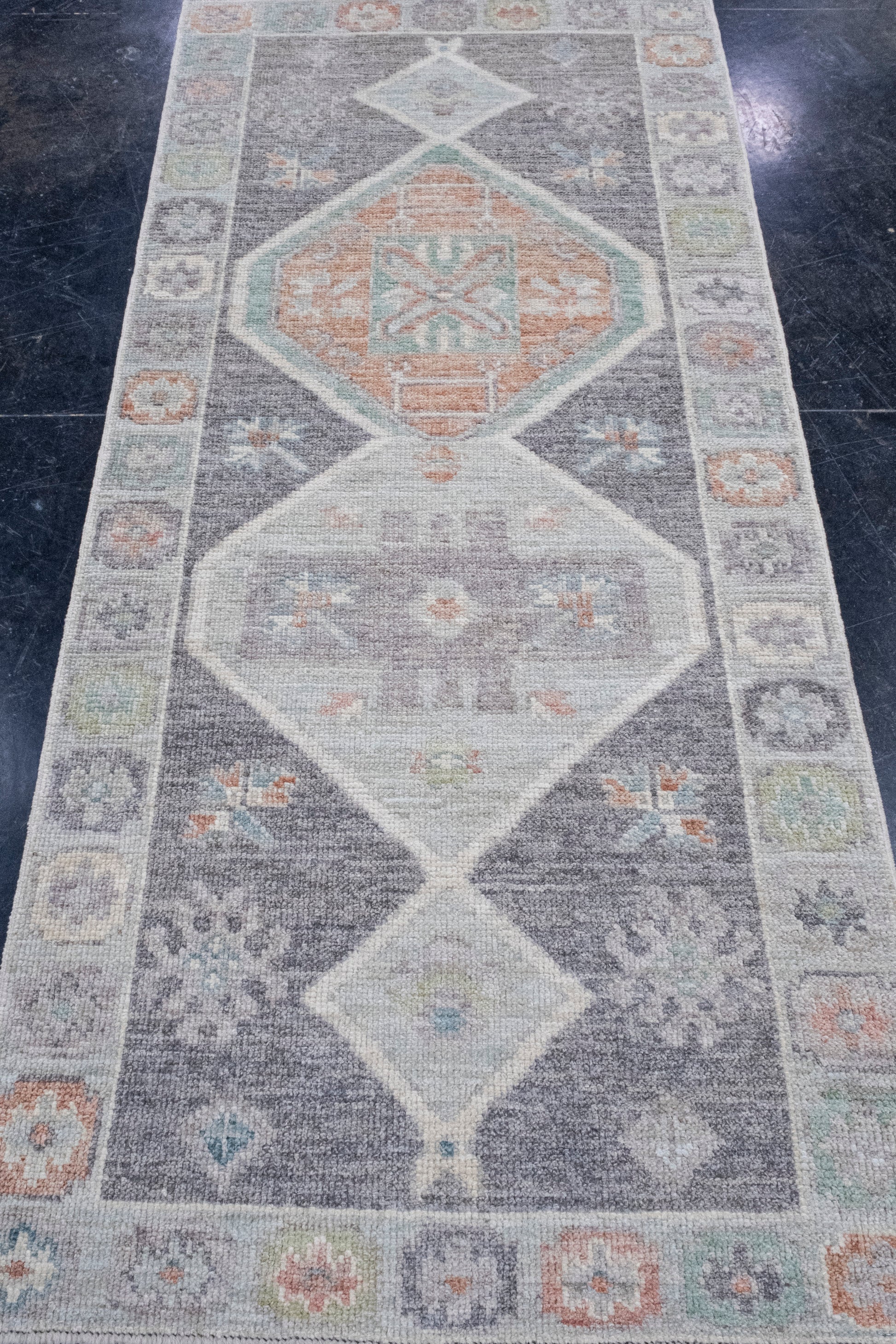 Turkish Oushak Runner Rug 2'11" x 6'7" #16017