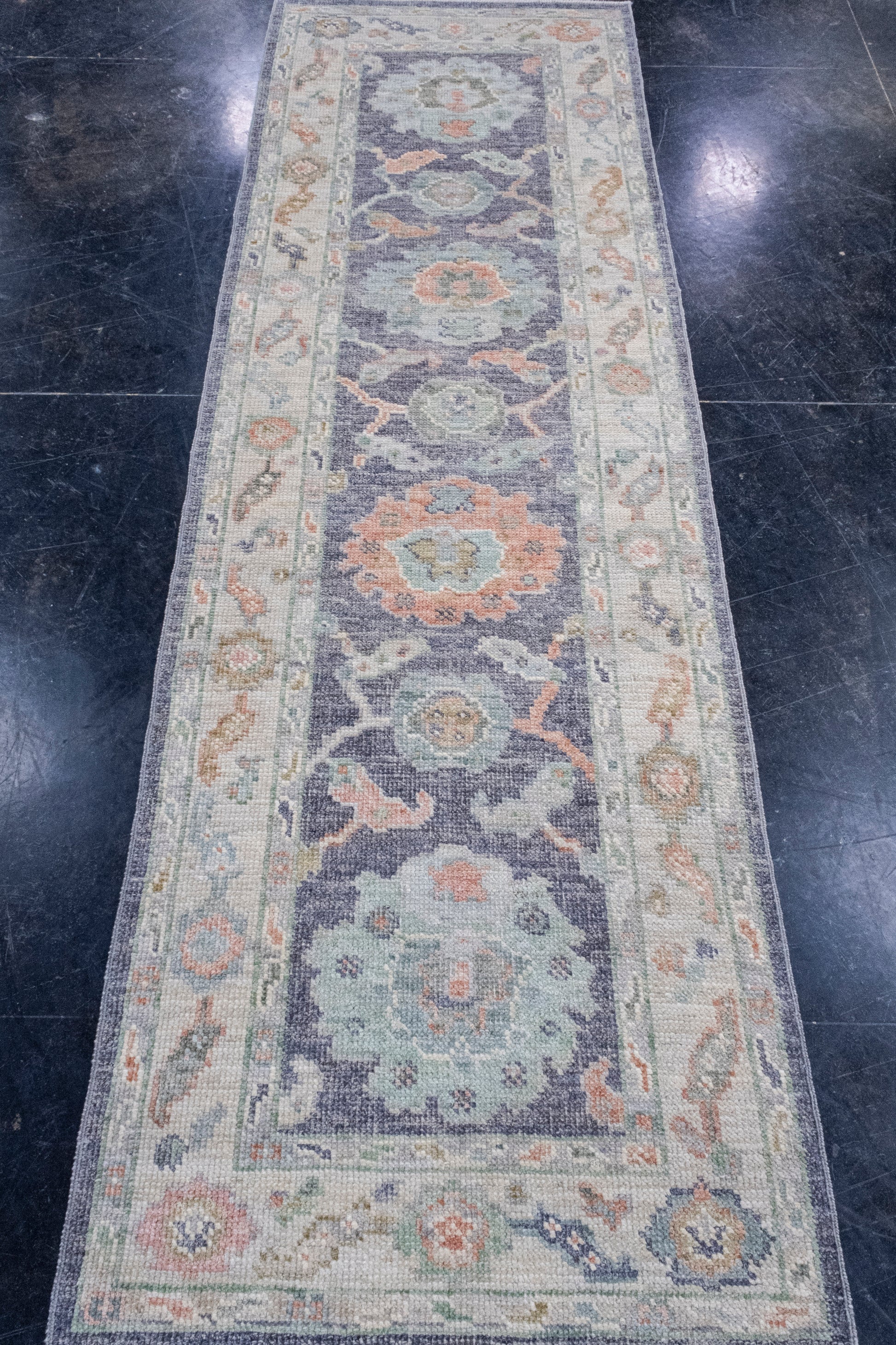 Turkish Oushak Rug 2'5" x 7'9" #16509