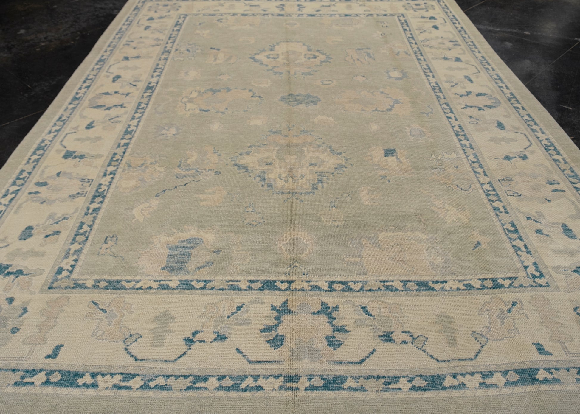 Turkish Oushak Rug 9'1" x 12'3" #7108