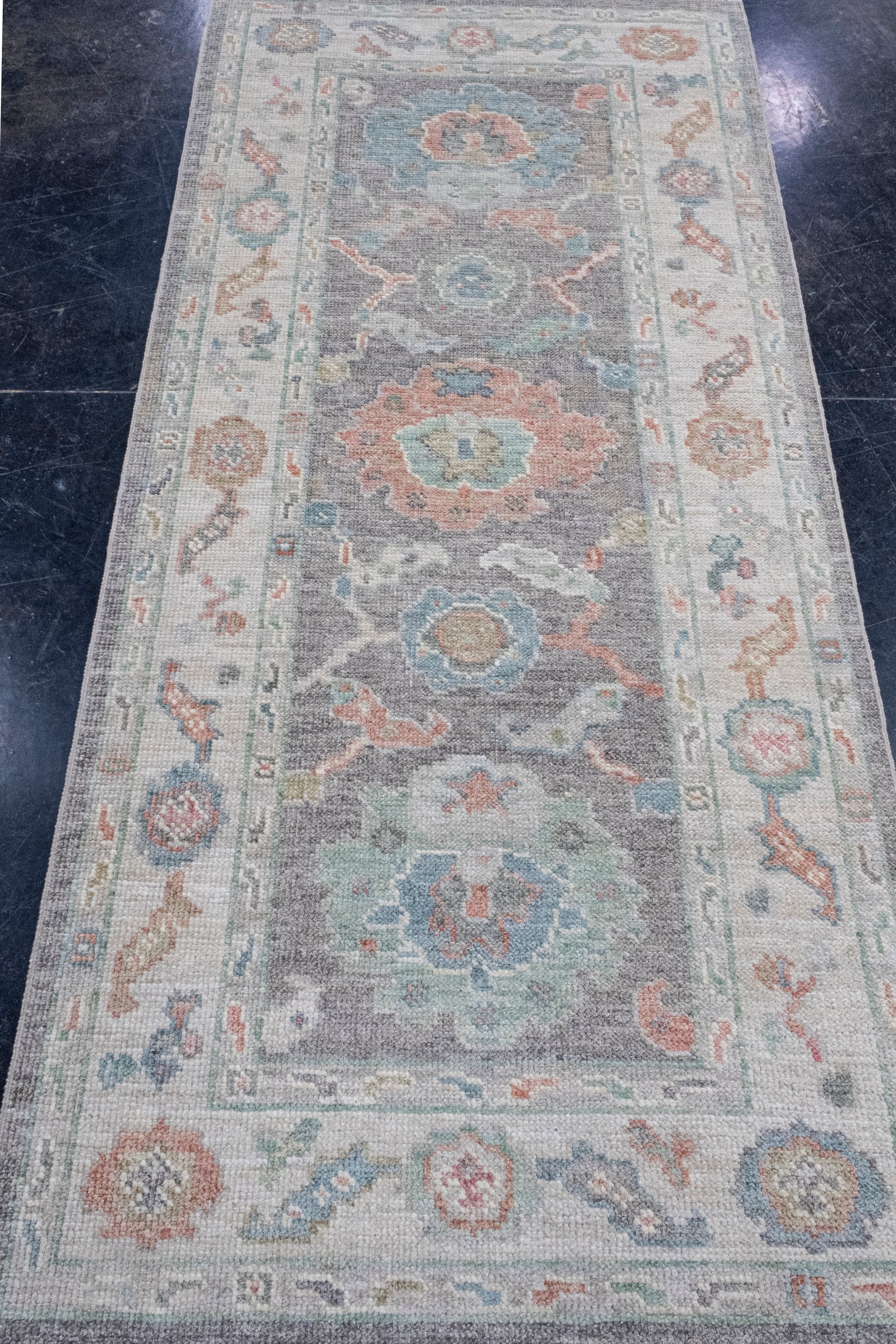 Turkish Oushak Runner Rug 2'10" x 6'4" #16153