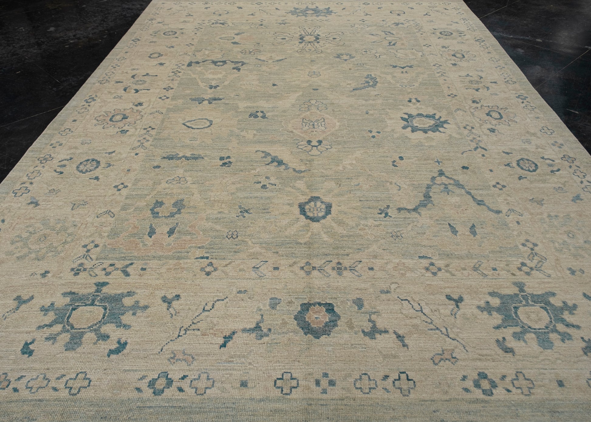 Turkish Oushak Rug 9'3" x 12'9" #15091