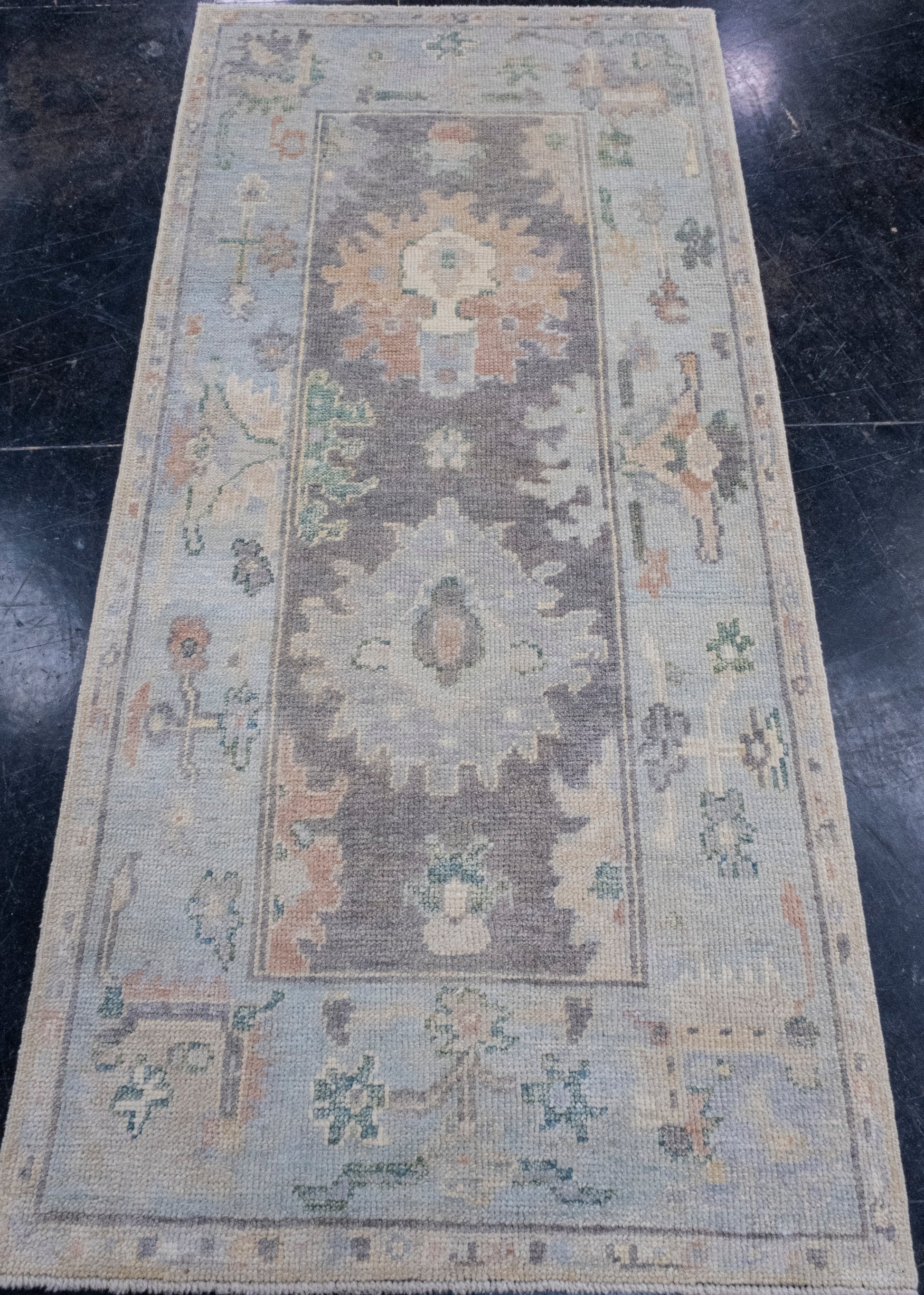 Turkish Oushak Rug 2'10" x 6' #16592