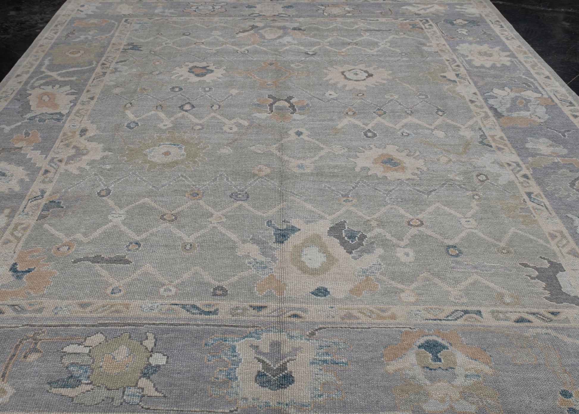 Turkish Oushak Rug 9'5" x 11'9" #12183