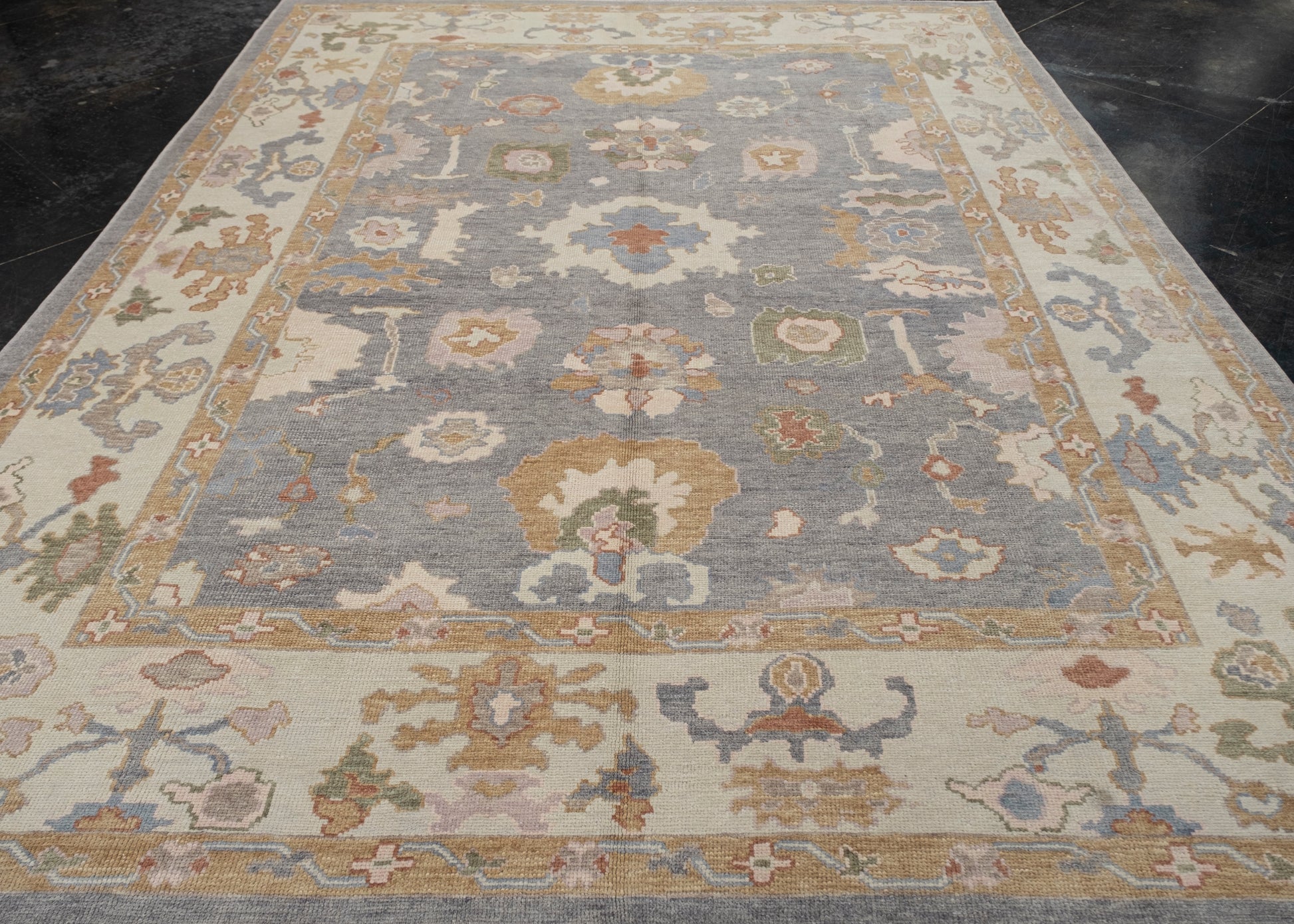 Turkish Oushak Rug 9'1" x 12' #HS-2073