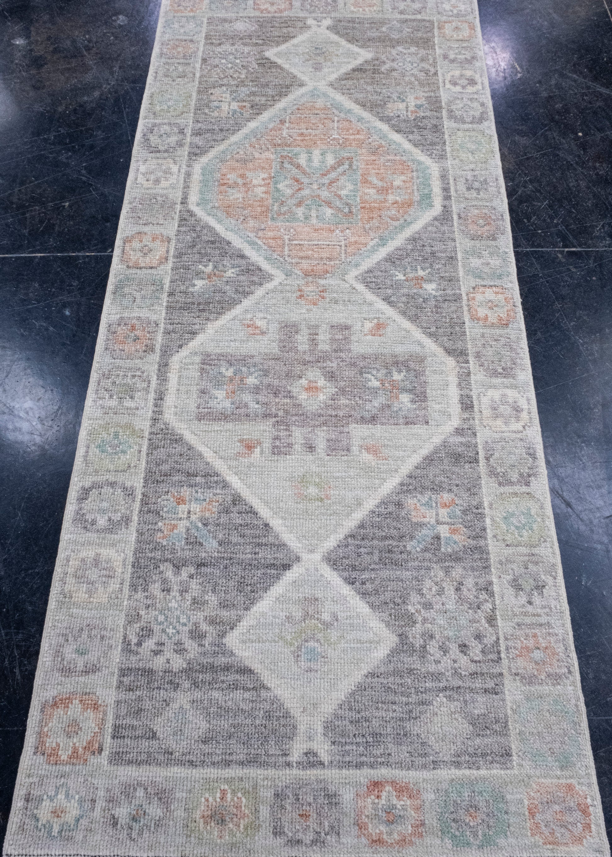 Turkish Oushak Rug 2'9" x 6'6" #16366