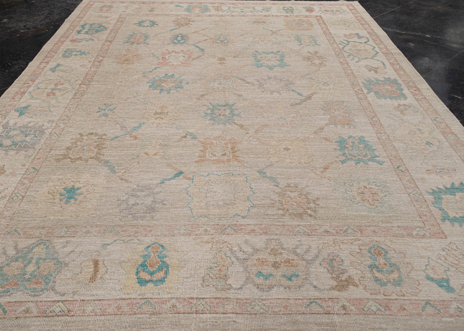 Turkish Oushak Rug 9'4" x 12'4" #1015