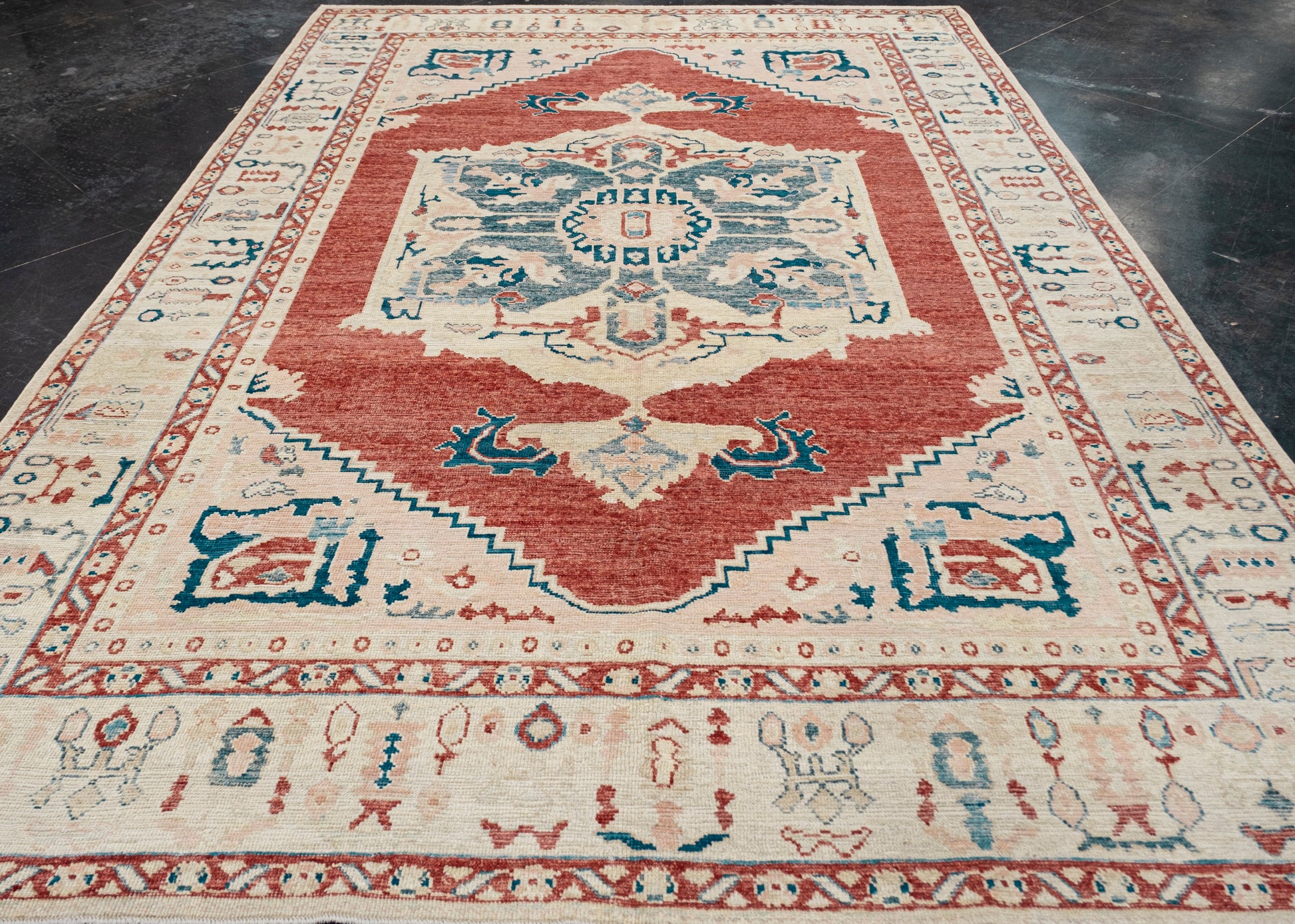 Antique Look Turkish Oushak Rug 8'7" x 12'5" # 224