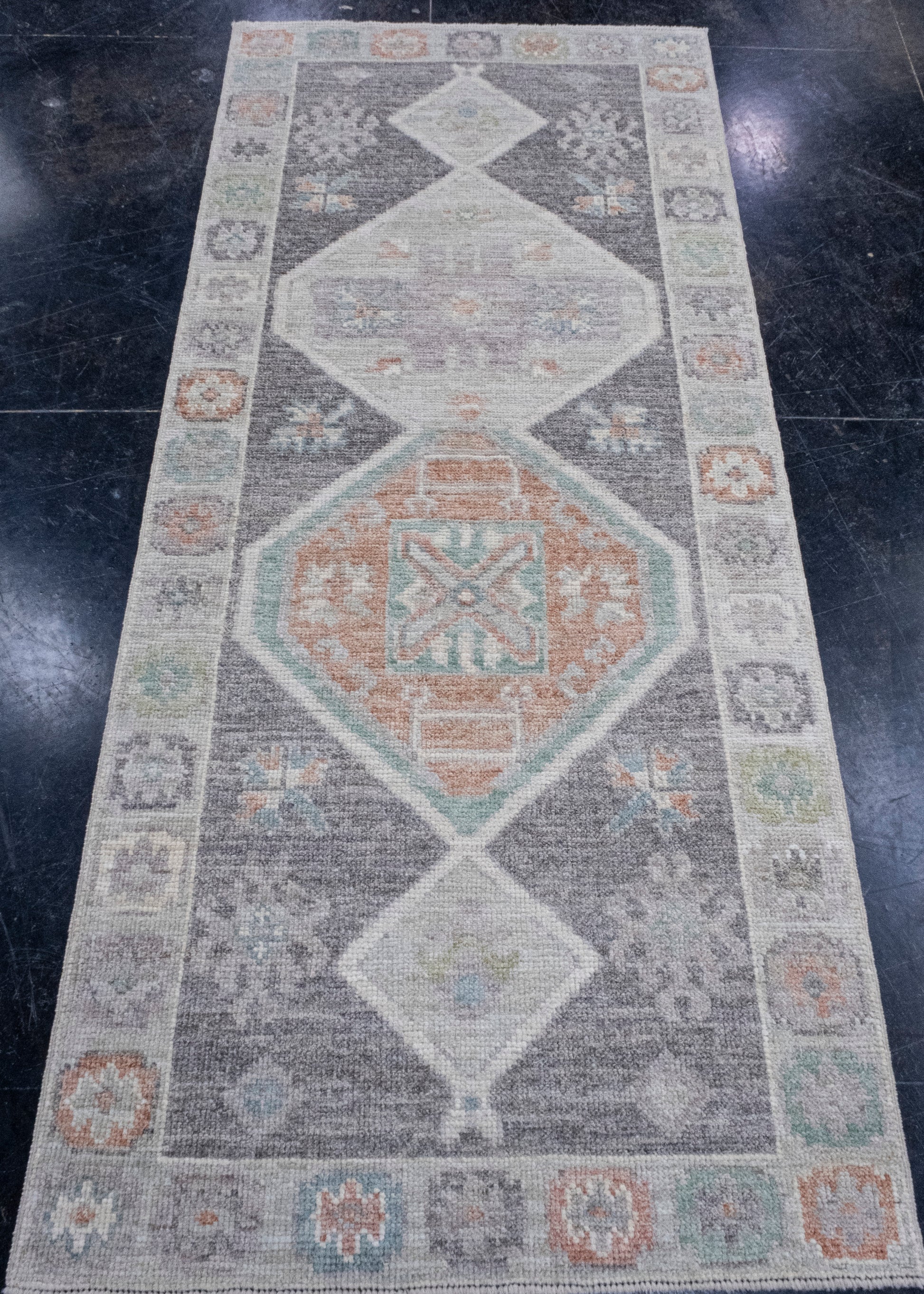 Turkish Oushak Rug 2'11" x 6'9" #16325