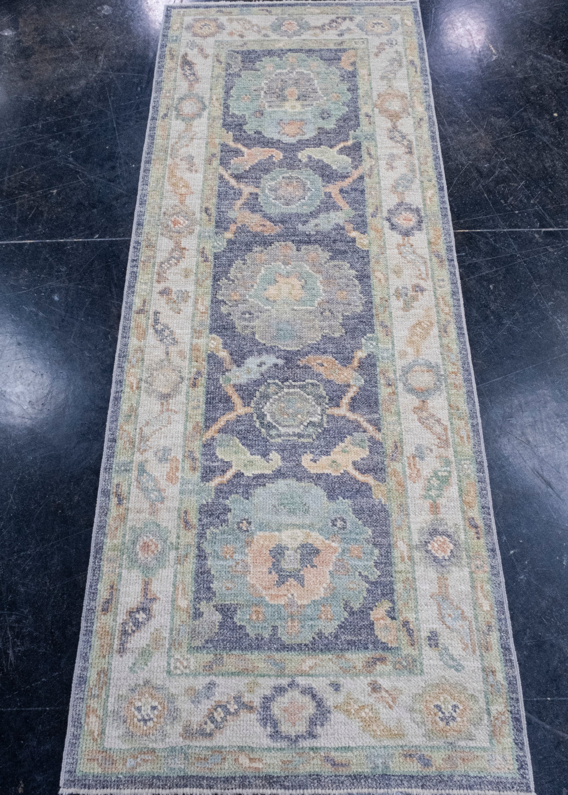 Turkish Oushak Rug 2'4" x 6' #16174