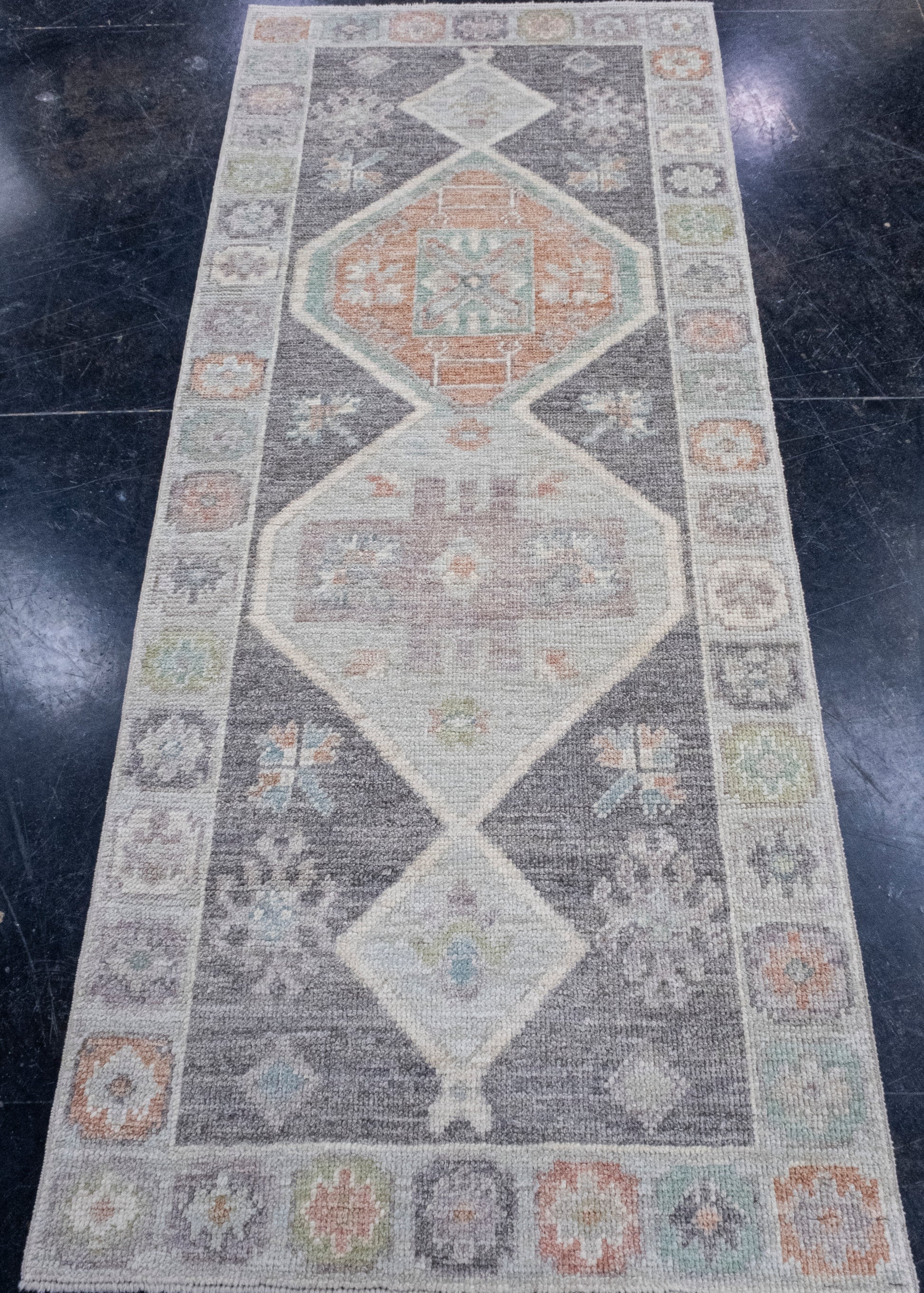 Turkish Oushak Rug 2'10" x 6'8" #16390