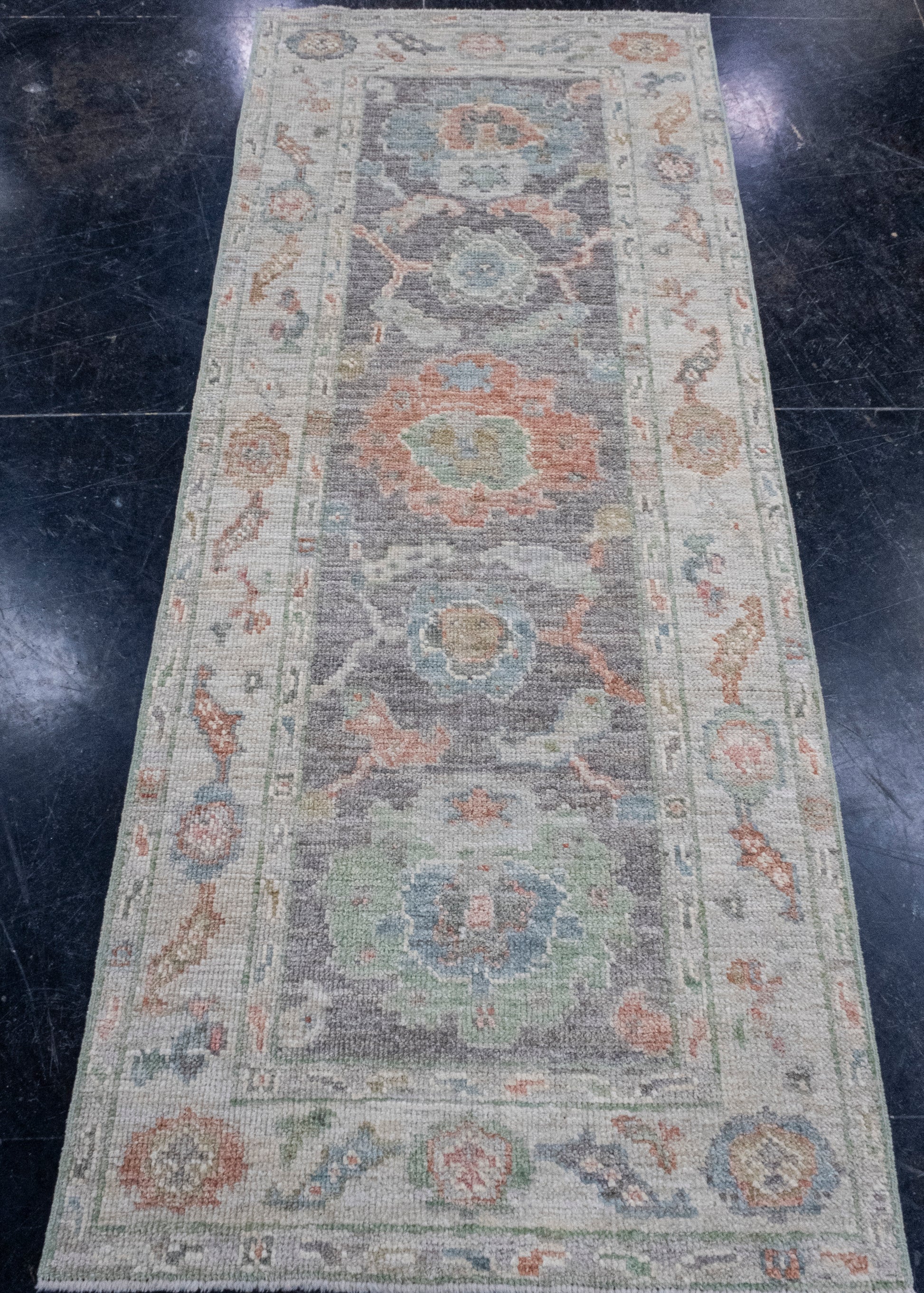 Turkish Oushak Rug 2'8" x 6'6" #16204