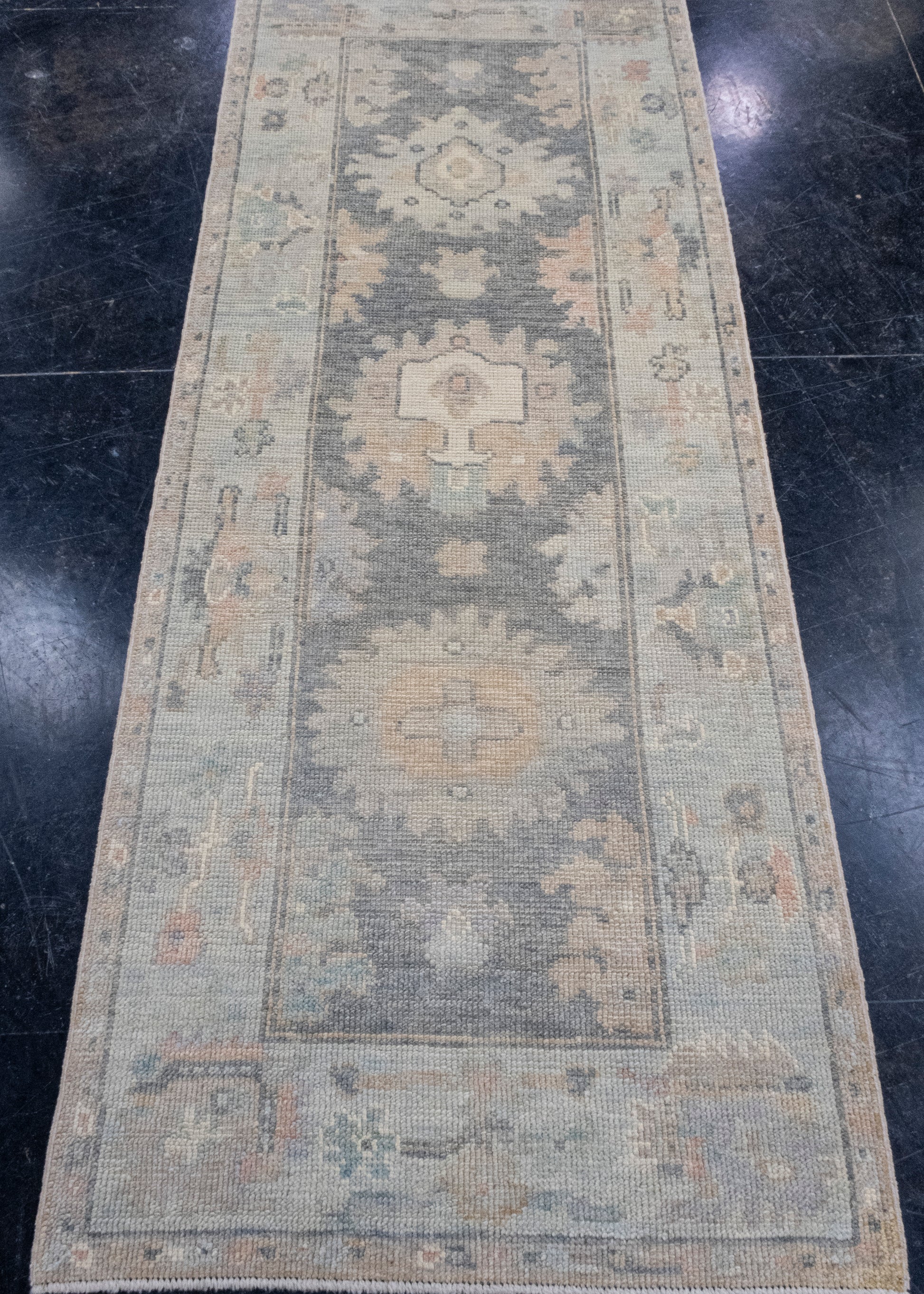 Turkish Oushak Runner Rug 2'9" x 7' #16582