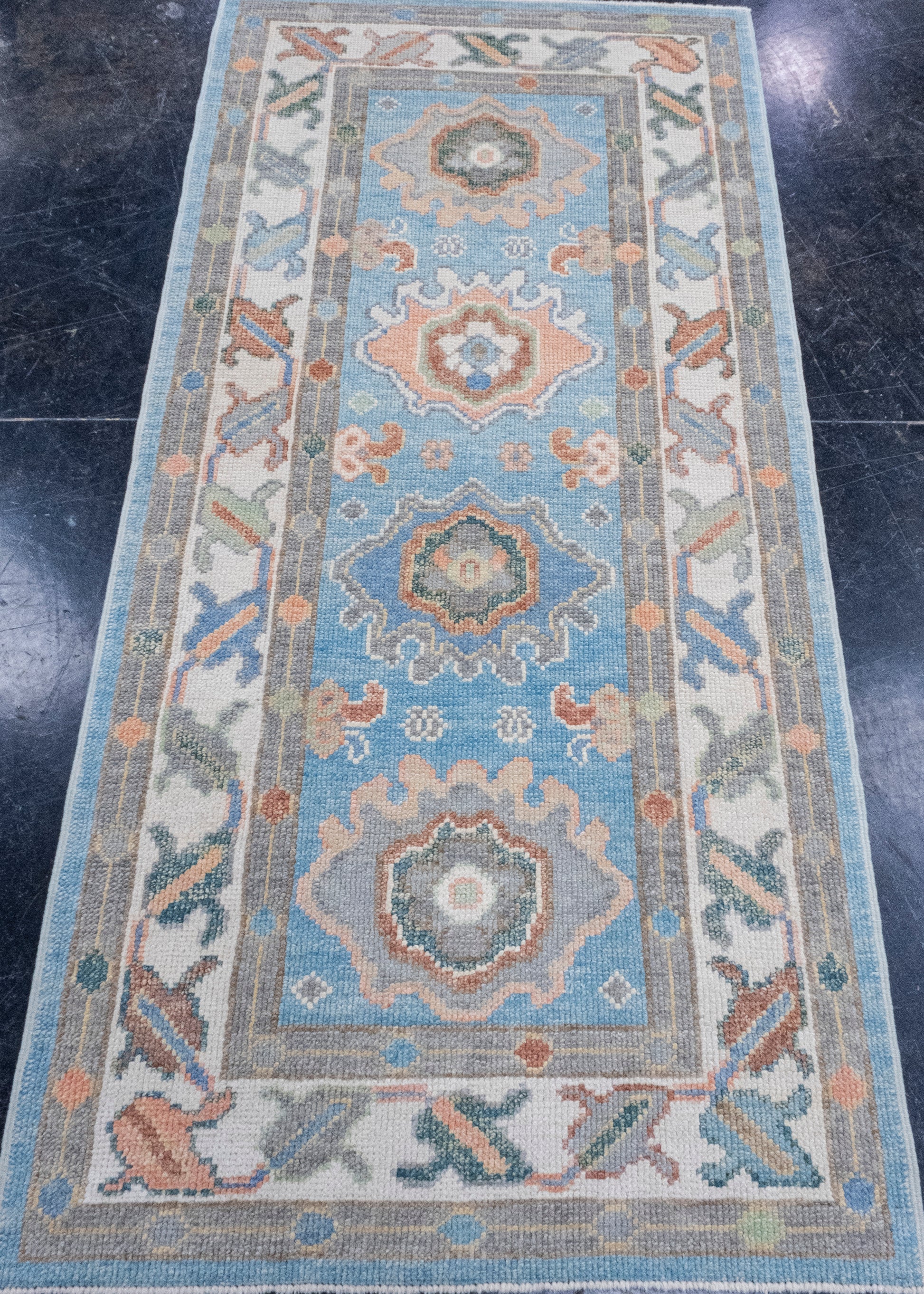 Turkish Oushak Rug 2'9" x 5'10" #16746