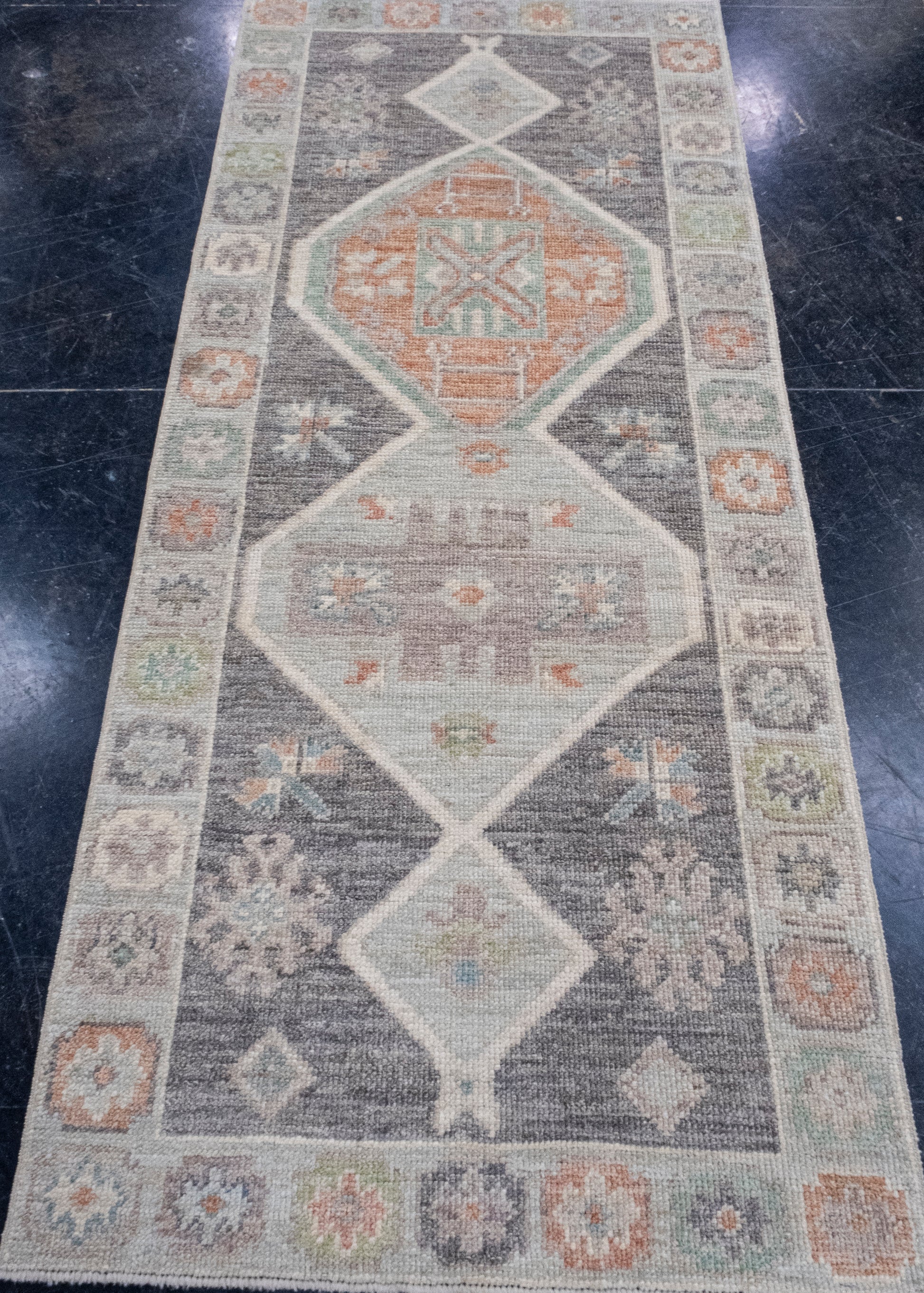 Turkish Oushak Rug 2'10" x 6'7" #16394
