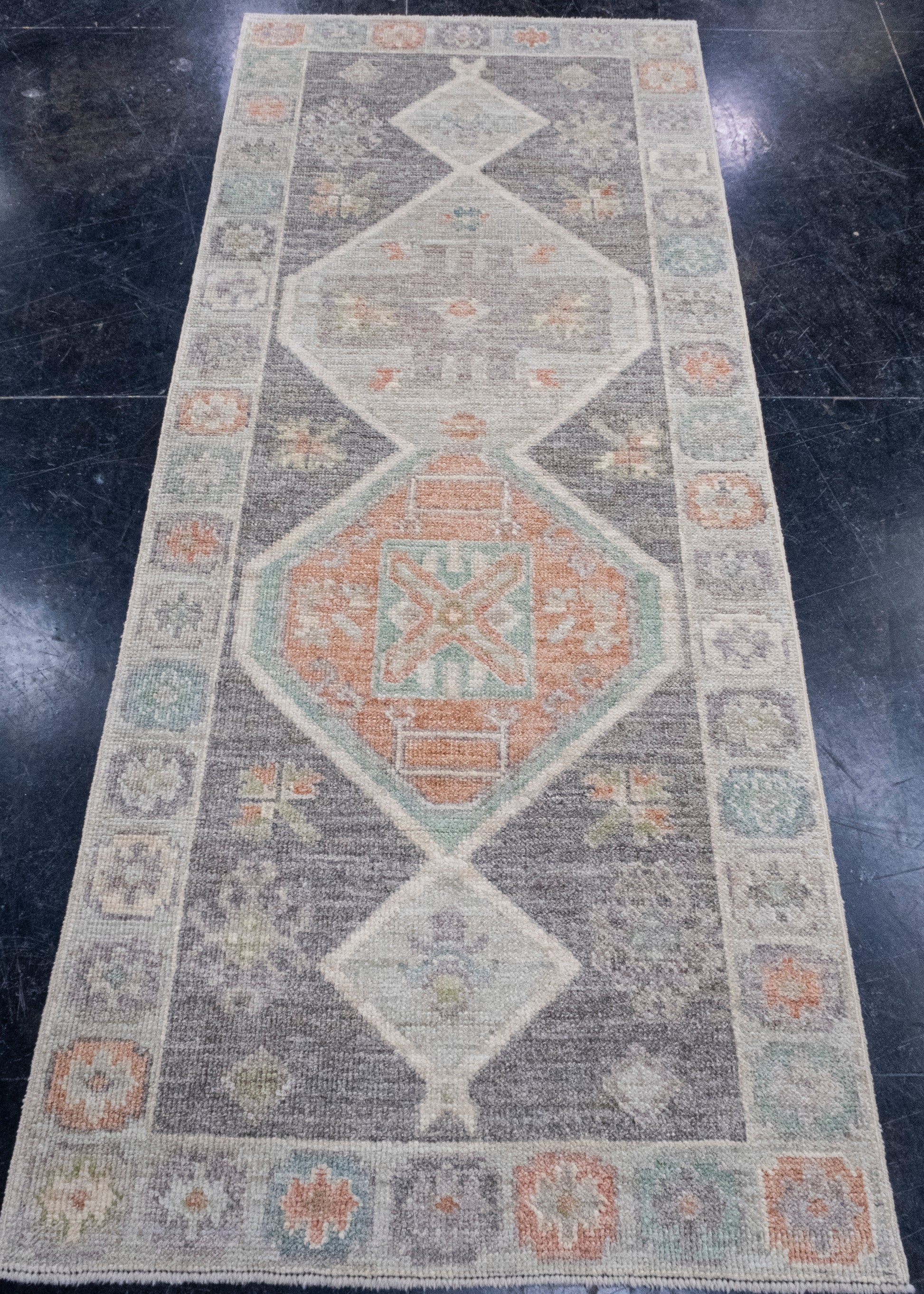 Turkish Oushak Rug 2'10" x 6'7" #16368