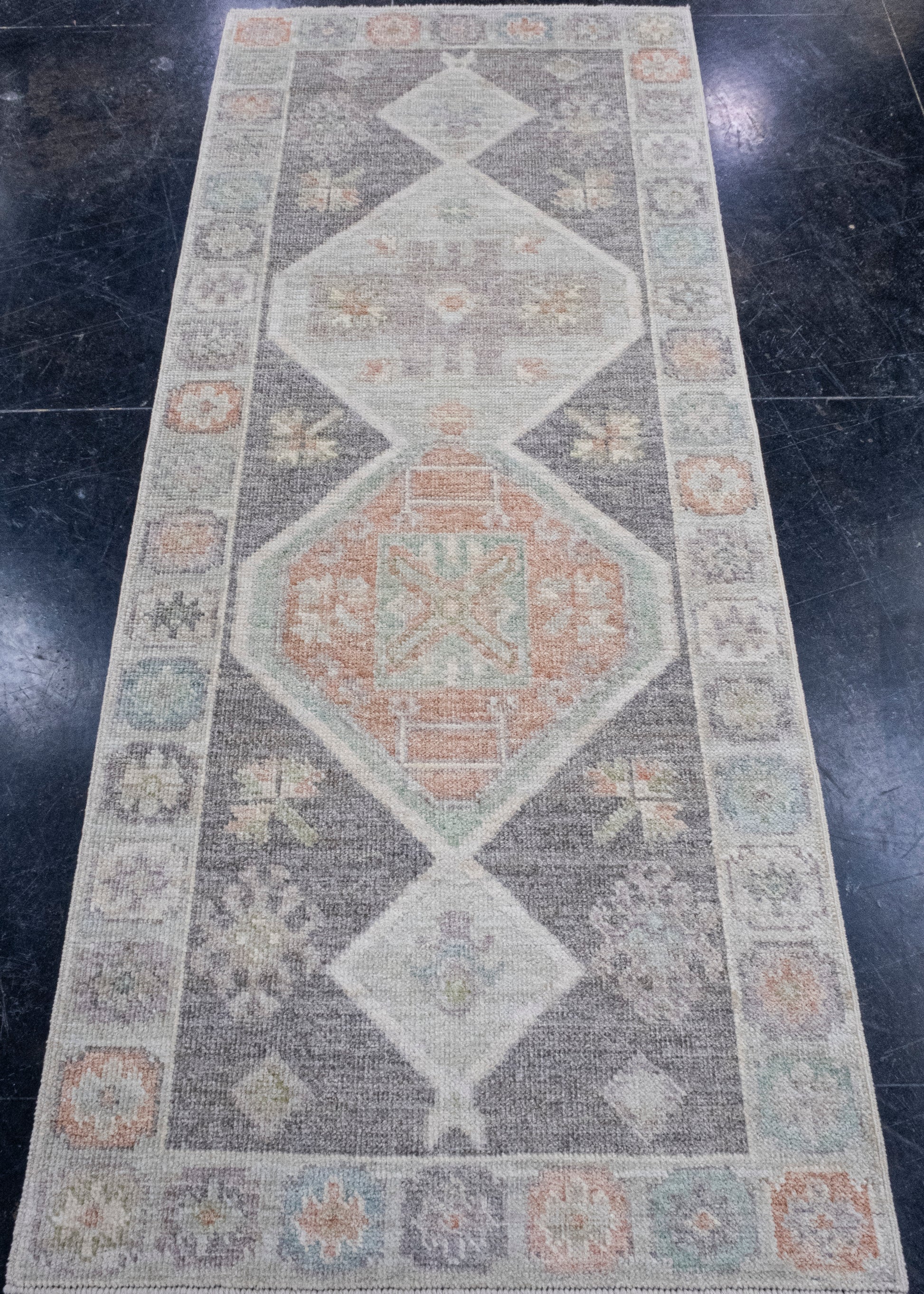 Turkish Oushak Rug 2'10" x 6'8" #16256