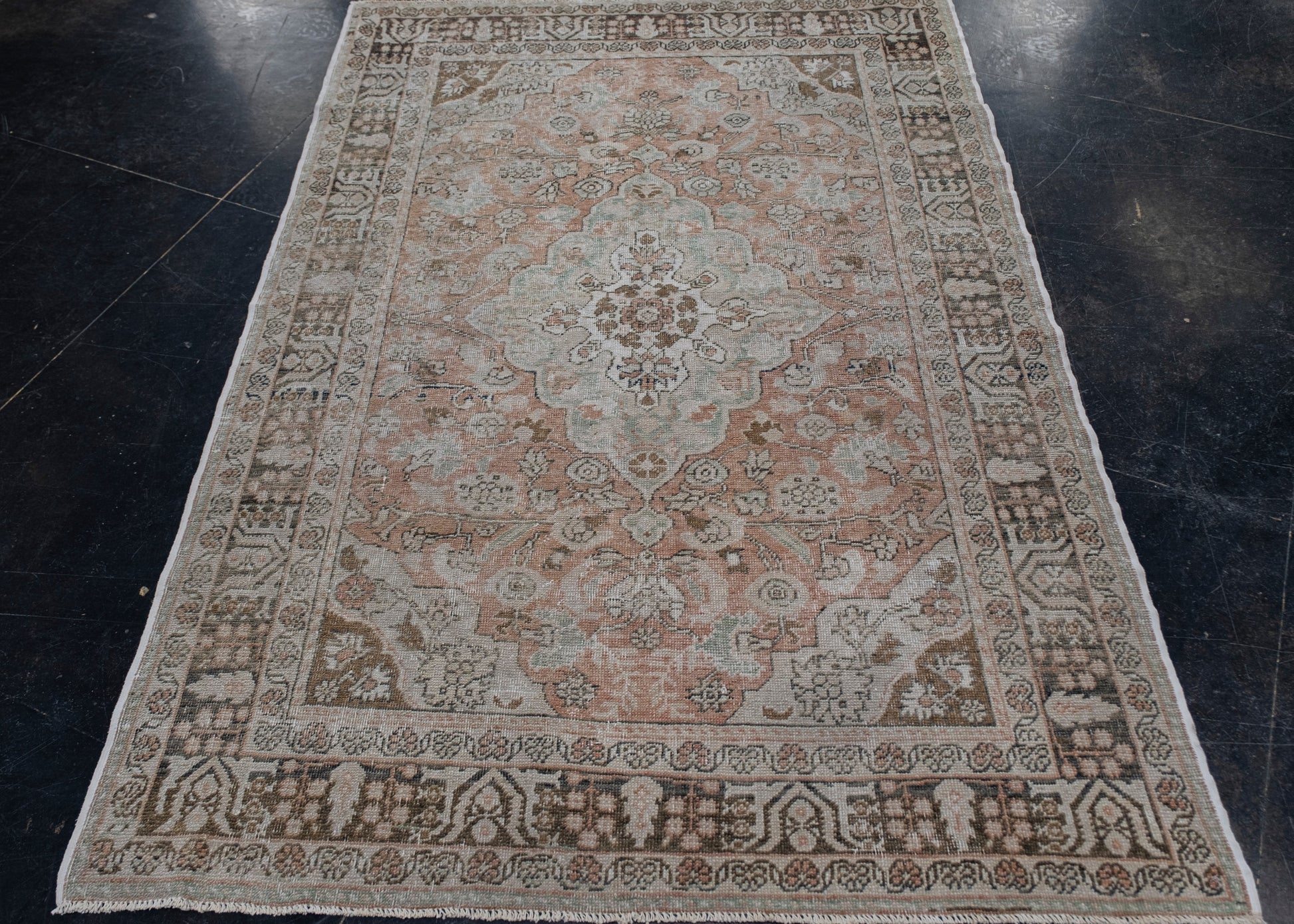 Turkish Vintage Anatolian Rug 4'4" x 6'3" #6061