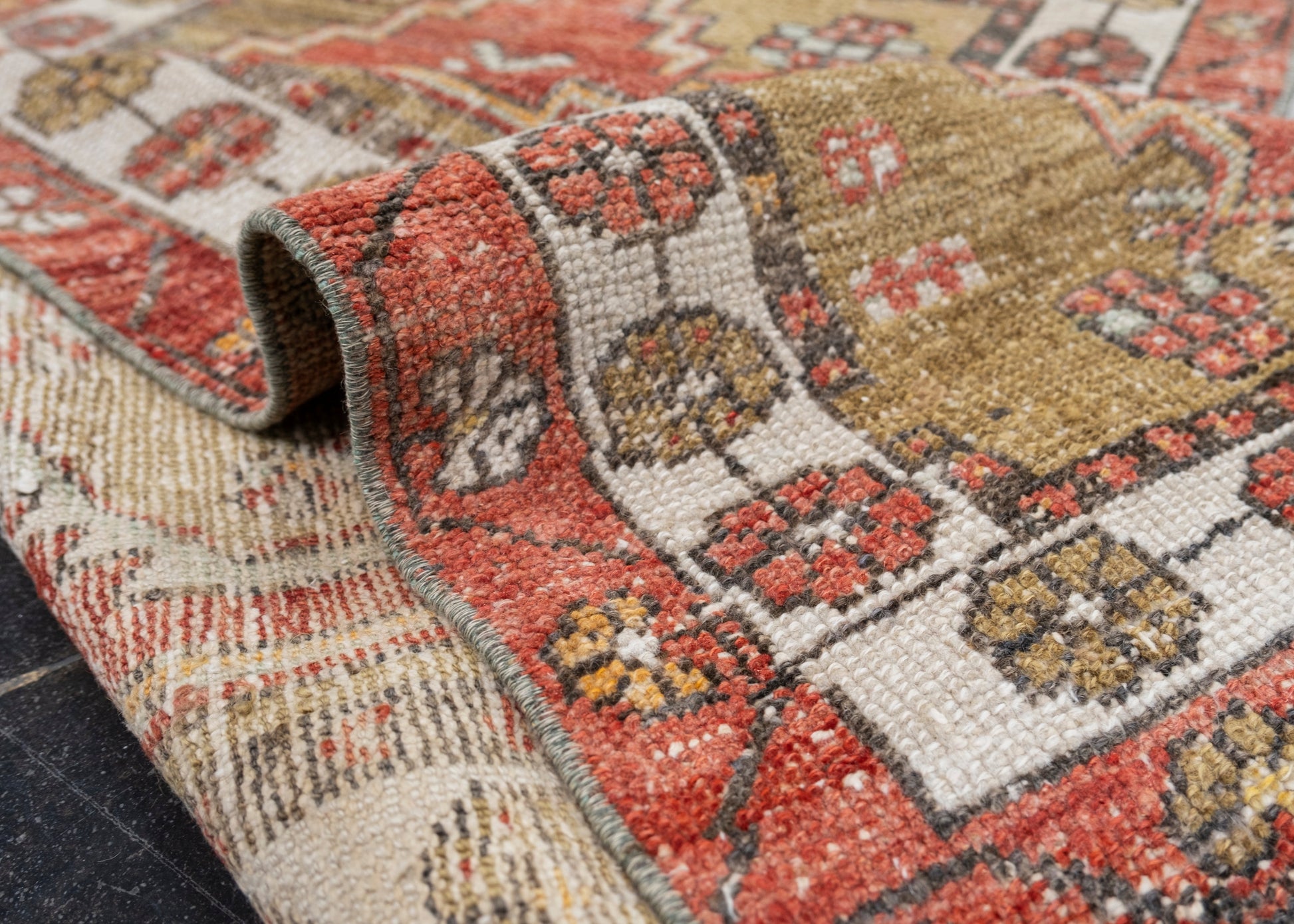 Turkish Vintage Anatolian Rug 2'4" x 4'6" #6060