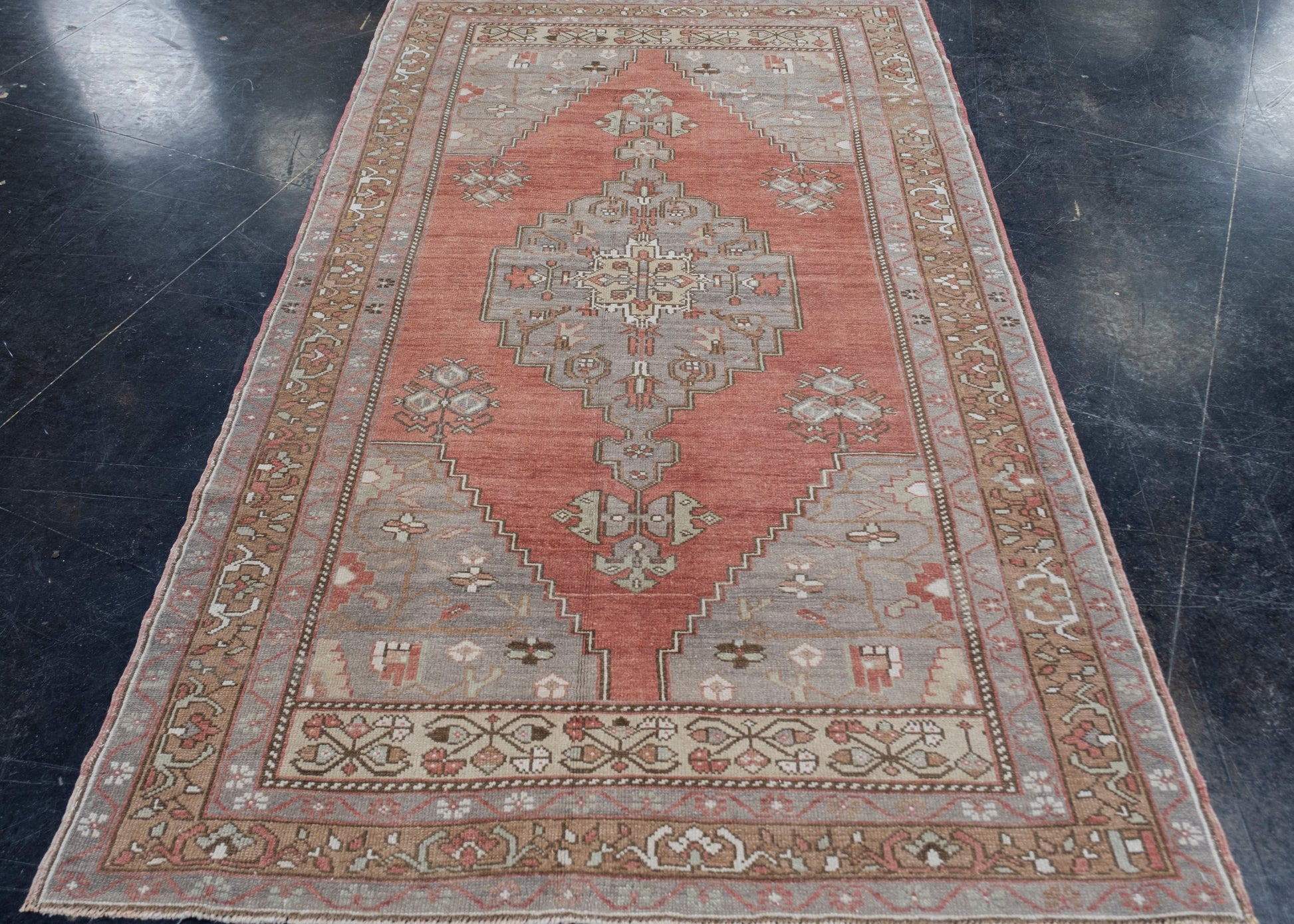 Turkish Vintage Anatolian Rug 4'8" x 7'10" #6024