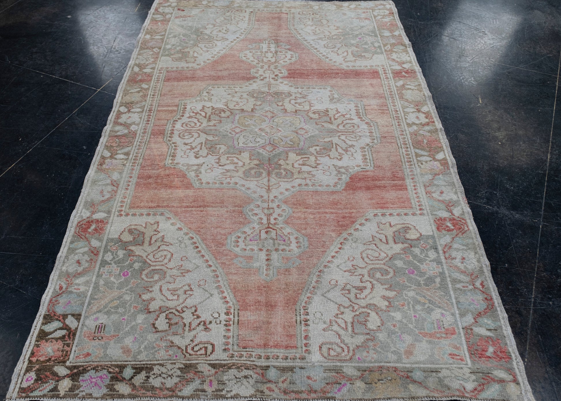 Turkish Vintage Anatolian Rug 4'5" x 7' #6001