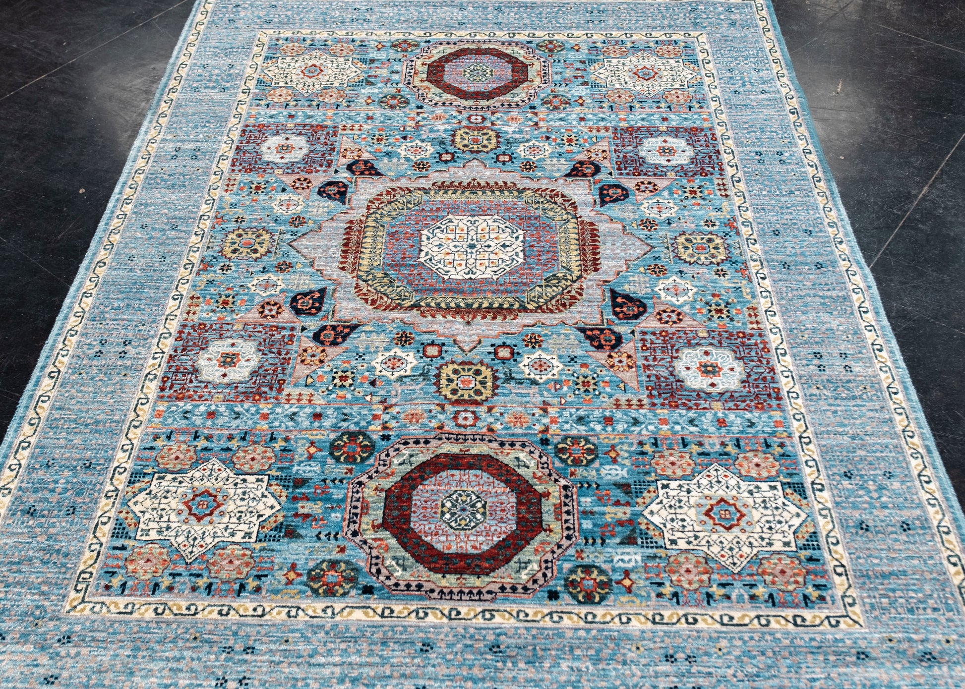 Oriental Hand Knotted Mamluk Rug 5' x 6'5" #SA-606