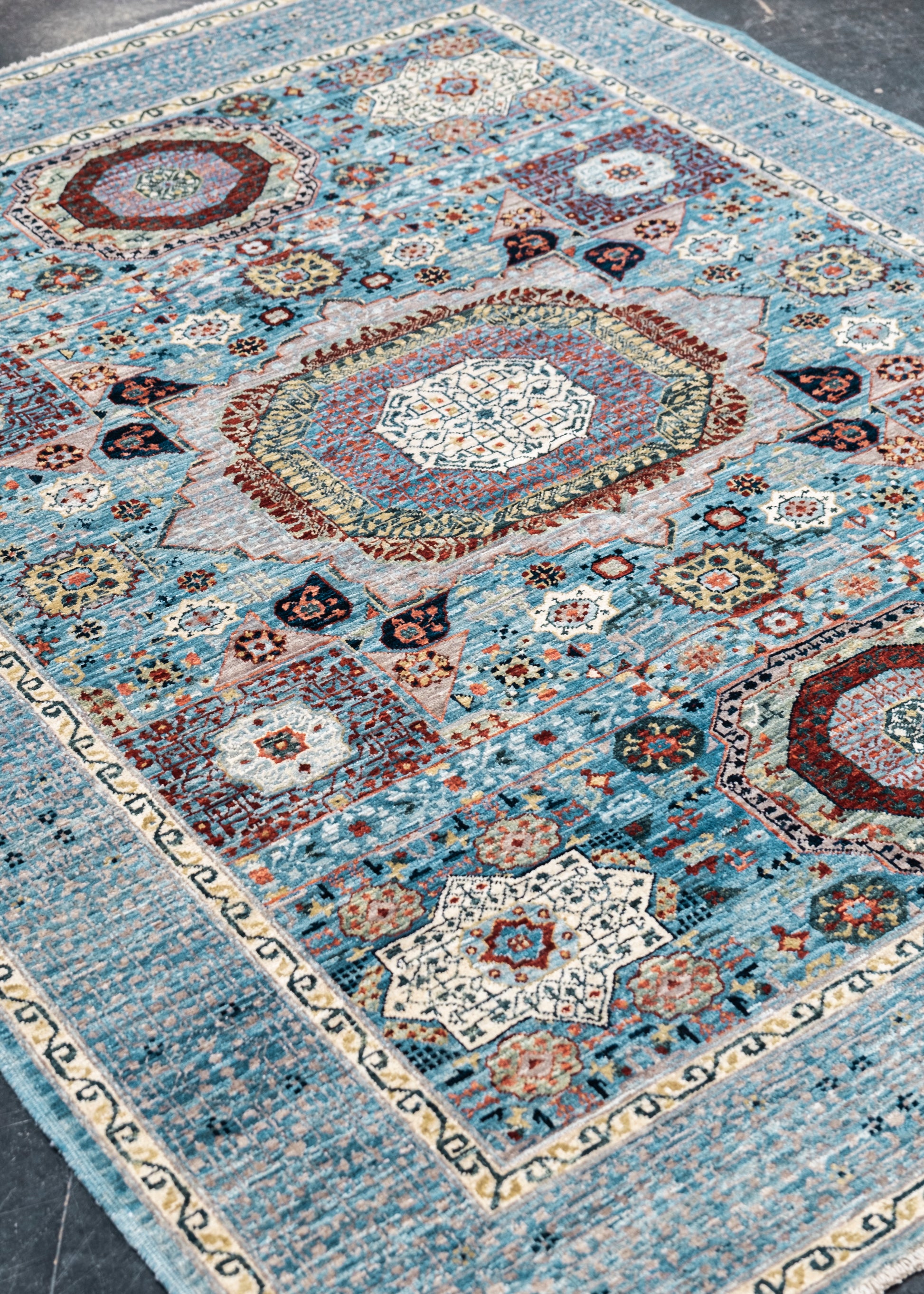 Oriental Hand Knotted Mamluk Rug 5' x 6'5" #SA-606