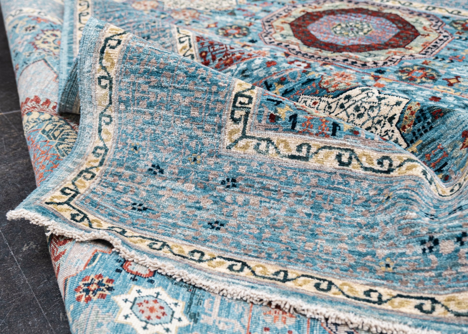 Oriental Hand Knotted Mamluk Rug 5' x 6'5" #SA-606