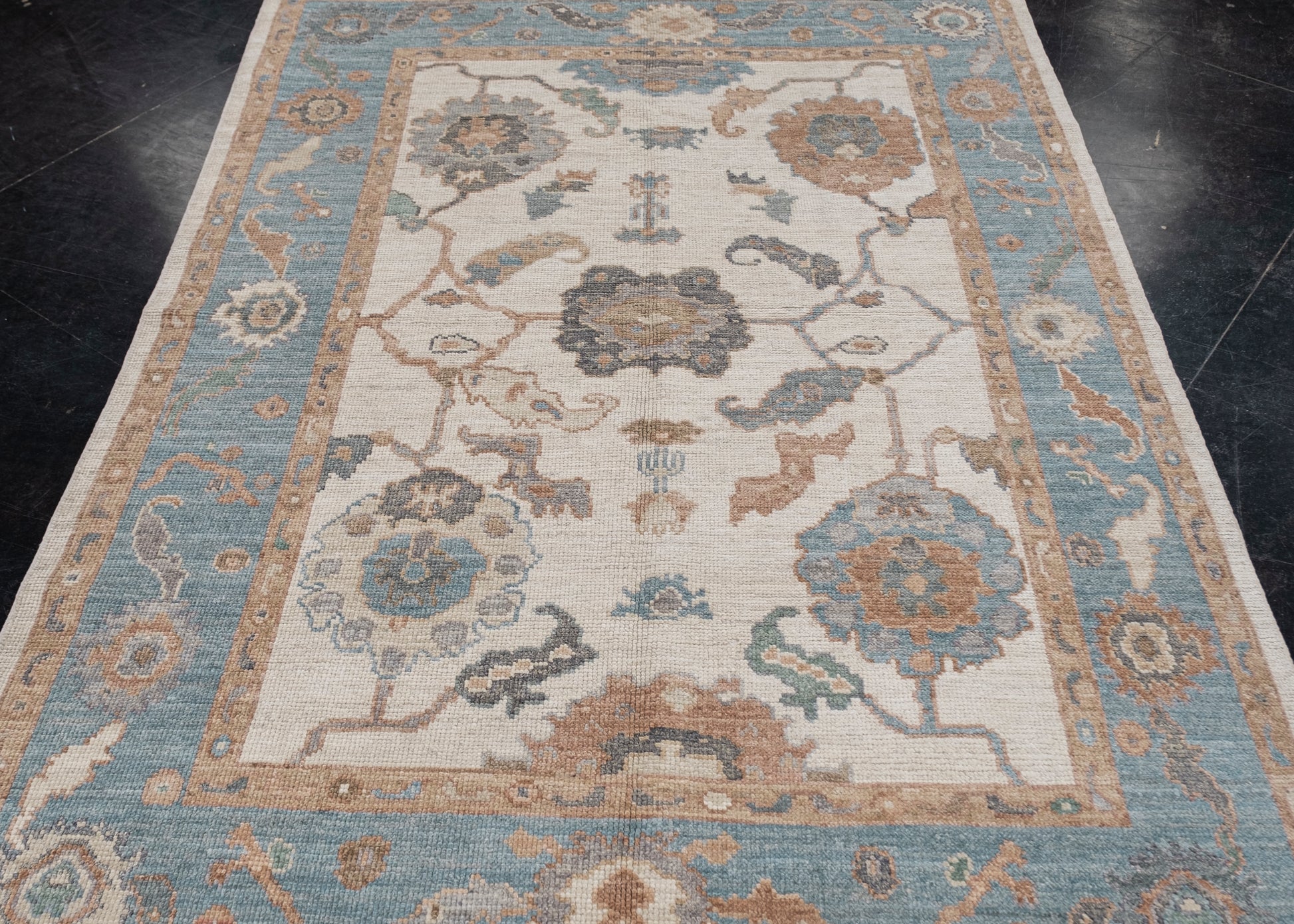 Turkish Oushak Rug 5'2" x 7'5" #11685