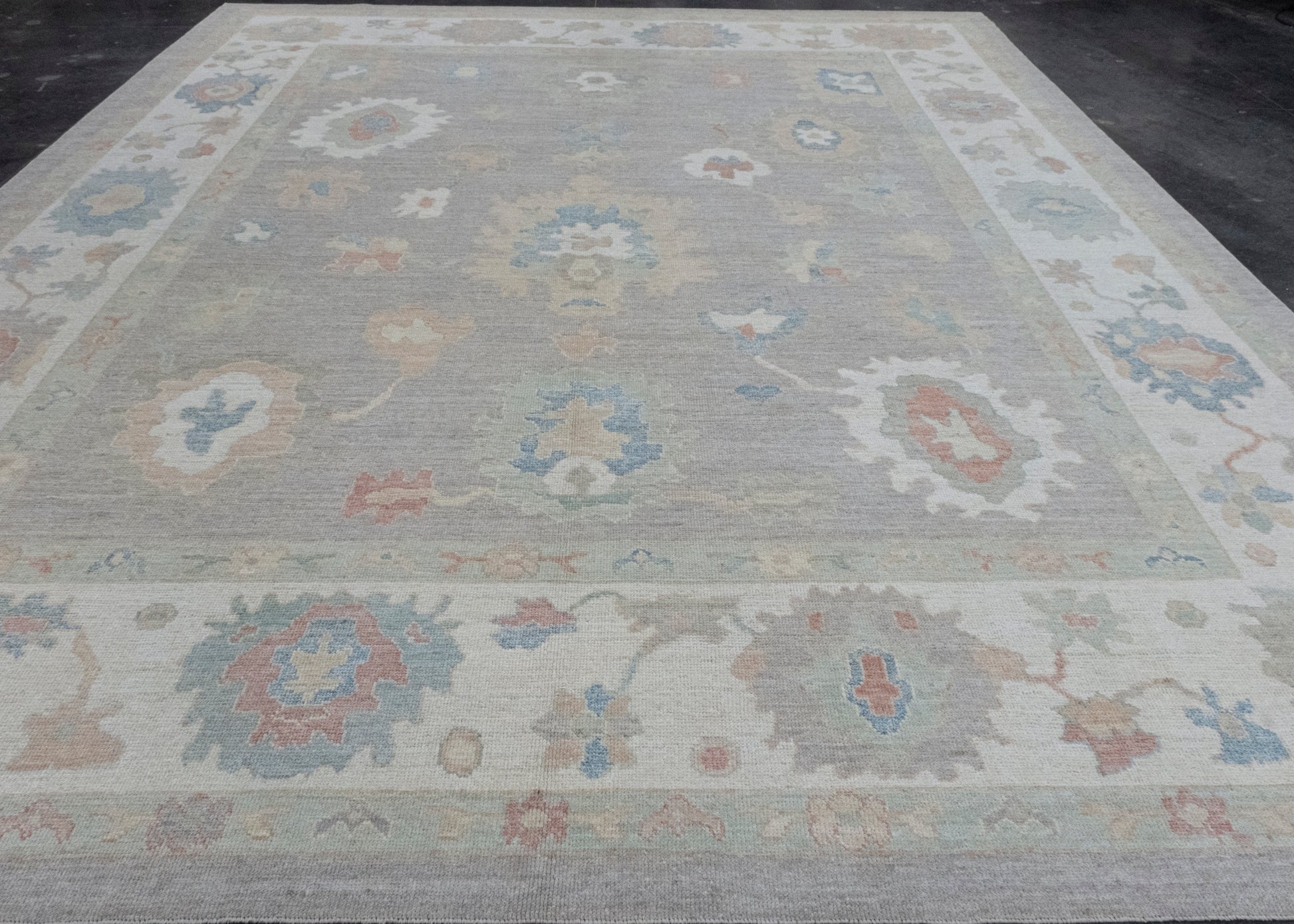 Turkish Oushak Rug 12'4" x 15'3" #17785
