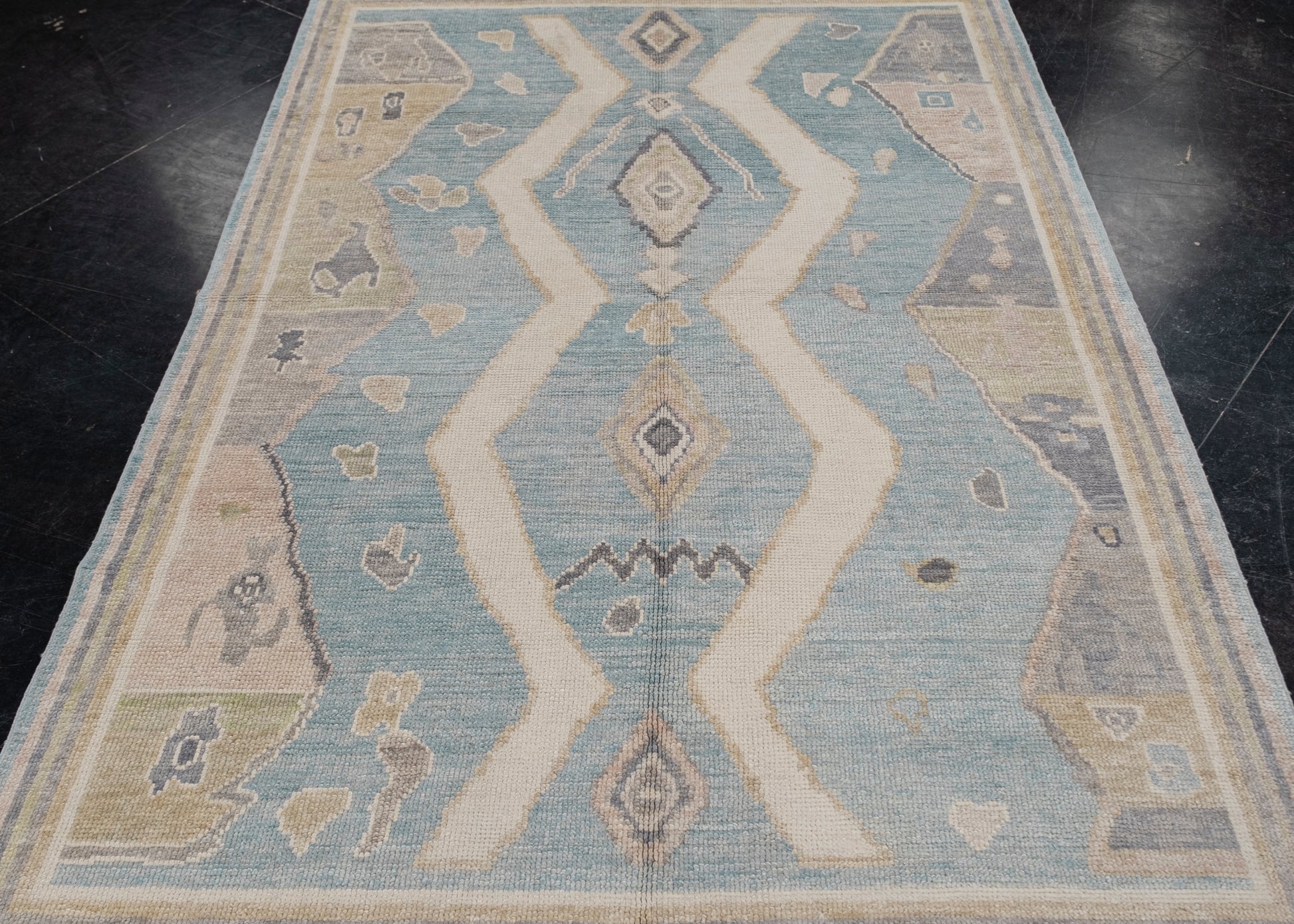 Turkish Oushak Rug 4'10" x 7'2" #12080
