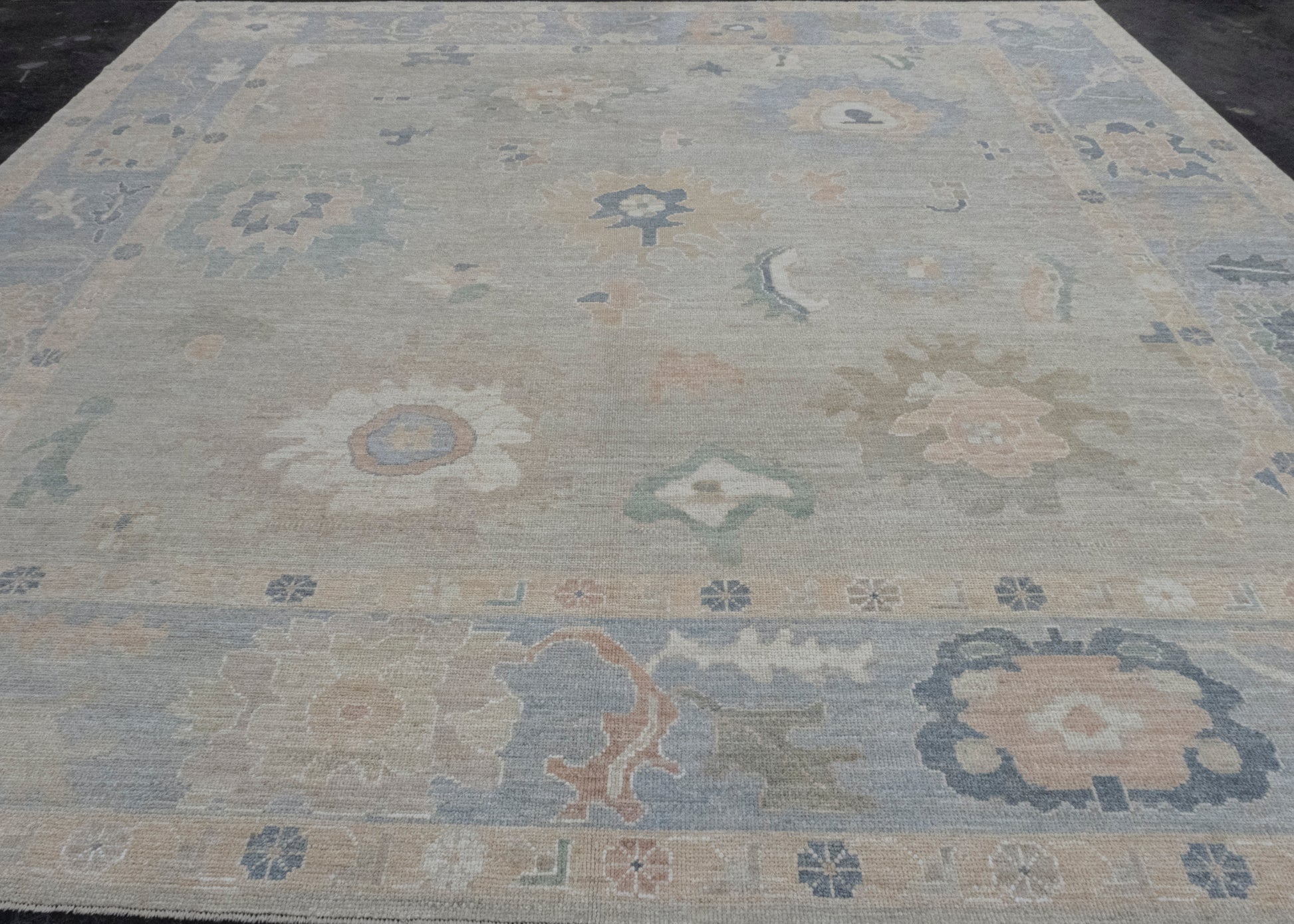 Square Turkish Oushak Rug 12'3" x 12'5" #17230