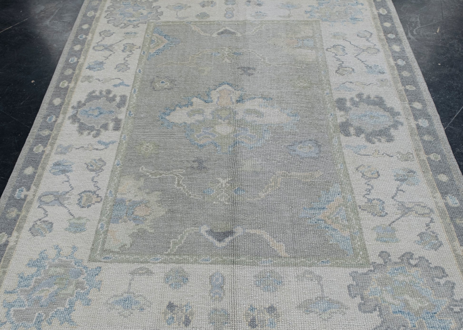 Turkish Oushak Rug 4'10" x 6'8" #12139