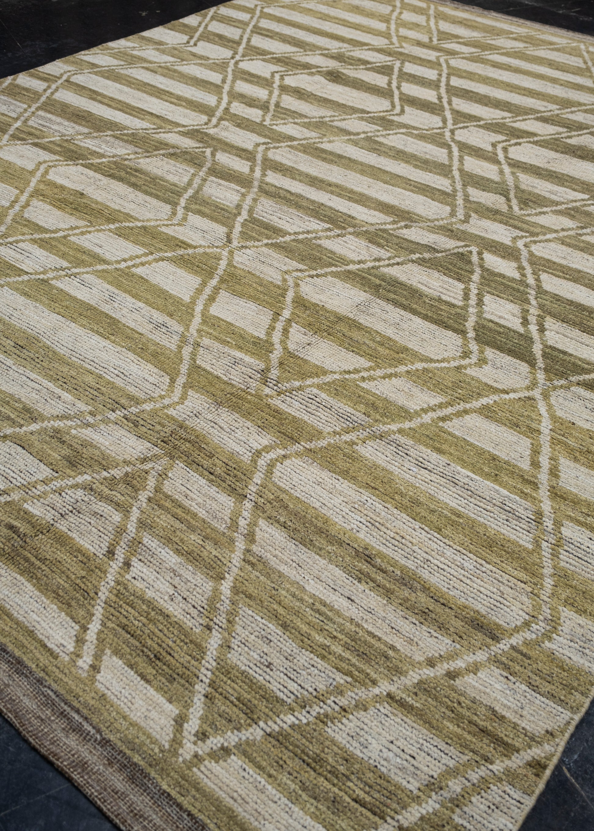 Hand Knotted Modern Moroccan Rug 9'2" x 11'11" #AS-8006