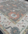 Square Turkish Oushak Rug 11'9" x 12'7" #17267