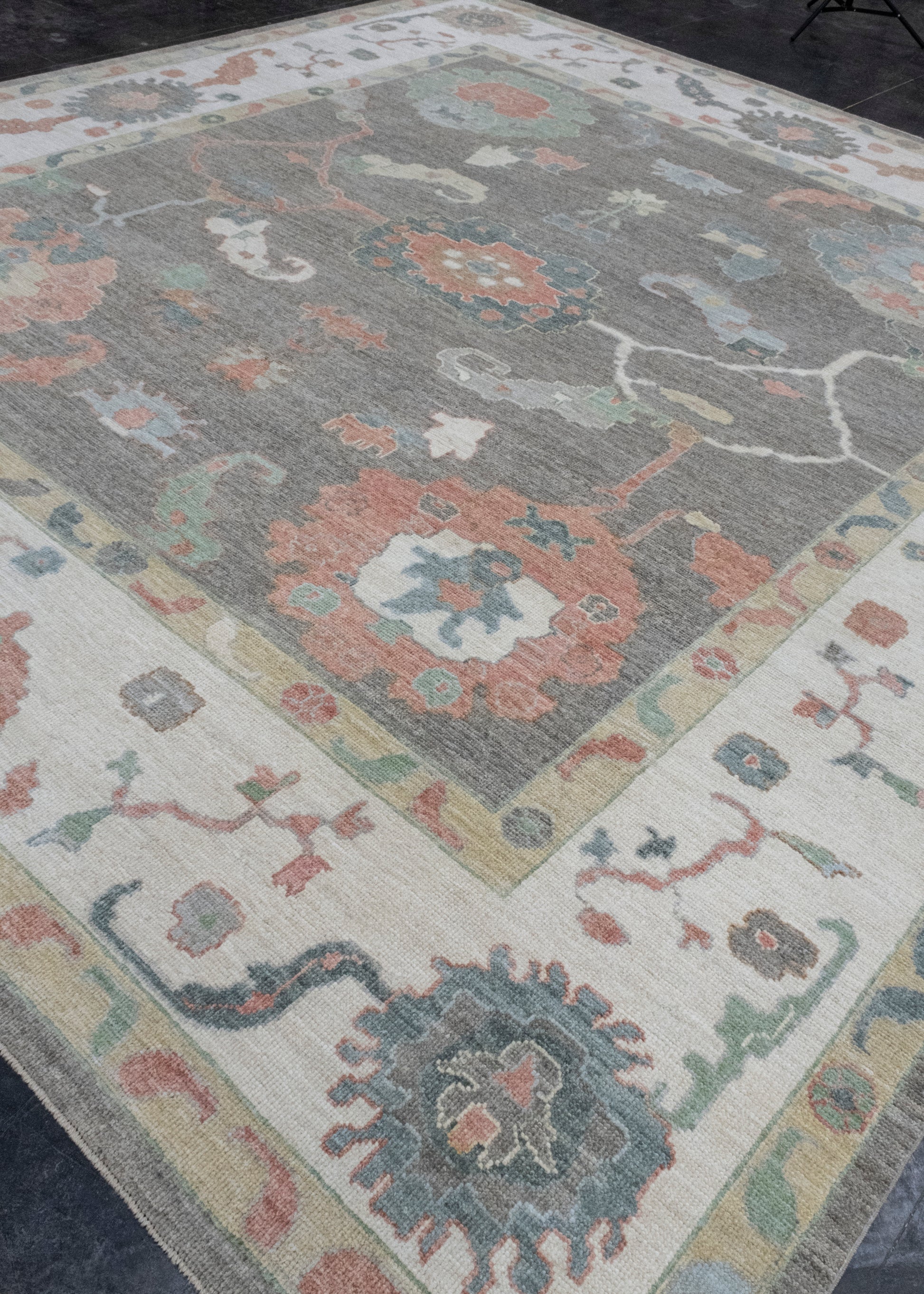 Square Turkish Oushak Rug 11'9" x 12'7" #17267