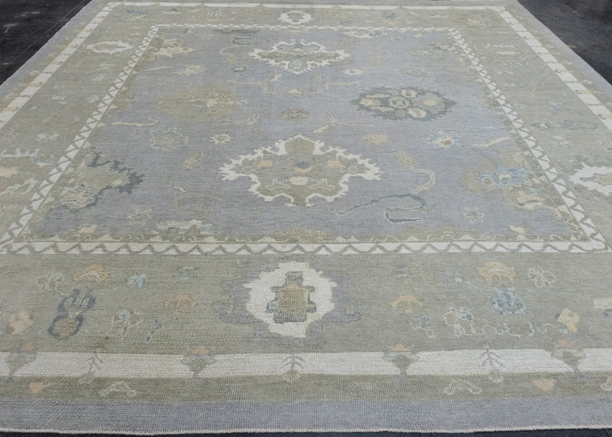 Square Turkish Oushak Rug 12'1" x 12'9" #17122