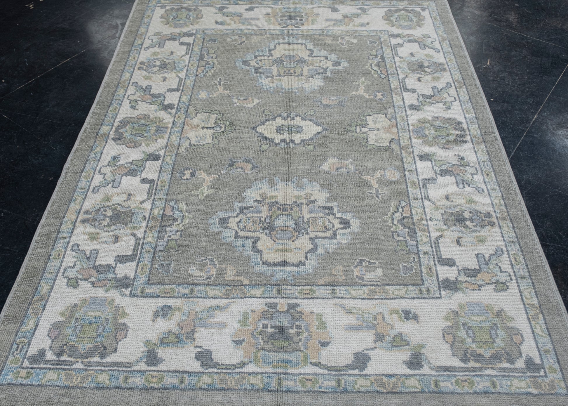 Turkish Oushak Rug 5'3" x 6'11" #11897
