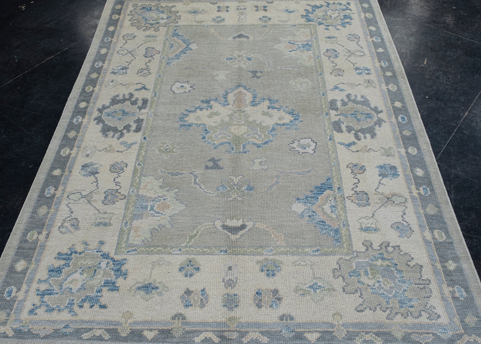 Turkish Oushak Rug 5'3" x 6'11" #12163