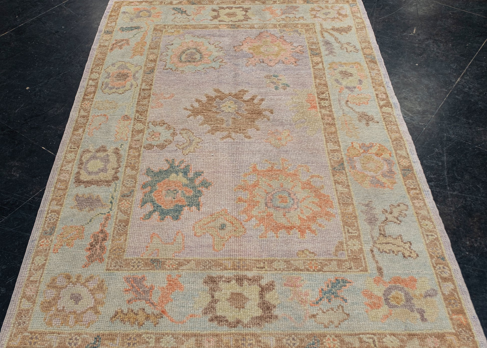 Turkish Oushak Rug 4'2" x 6'1" #2327