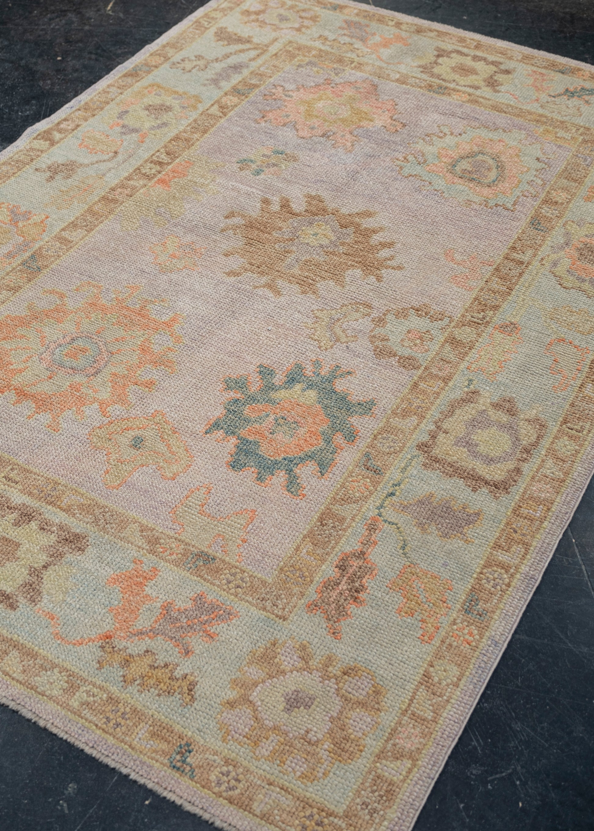 Turkish Oushak Rug 4'2" x 6'1" #2327
