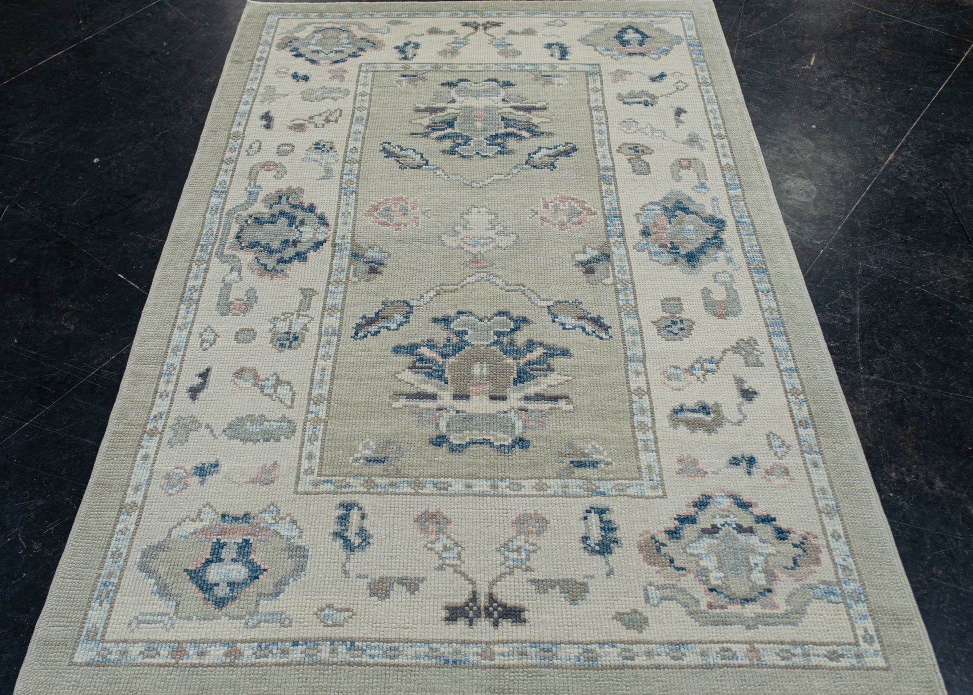 Turkish Oushak Rug 4'1" x 6' #12140