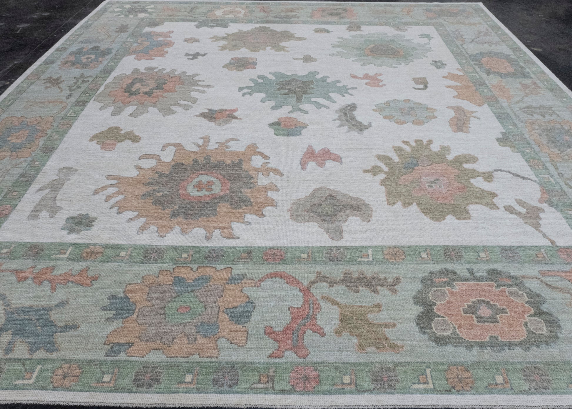 Square Turkish Oushak Rug 11'10" x 12'7" #17300