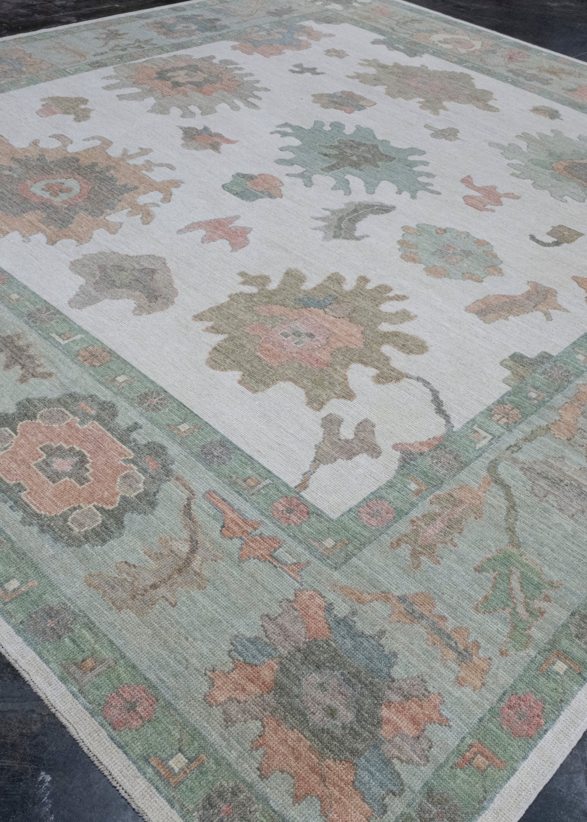 Square Turkish Oushak Rug 11'10" x 12'7" #17300