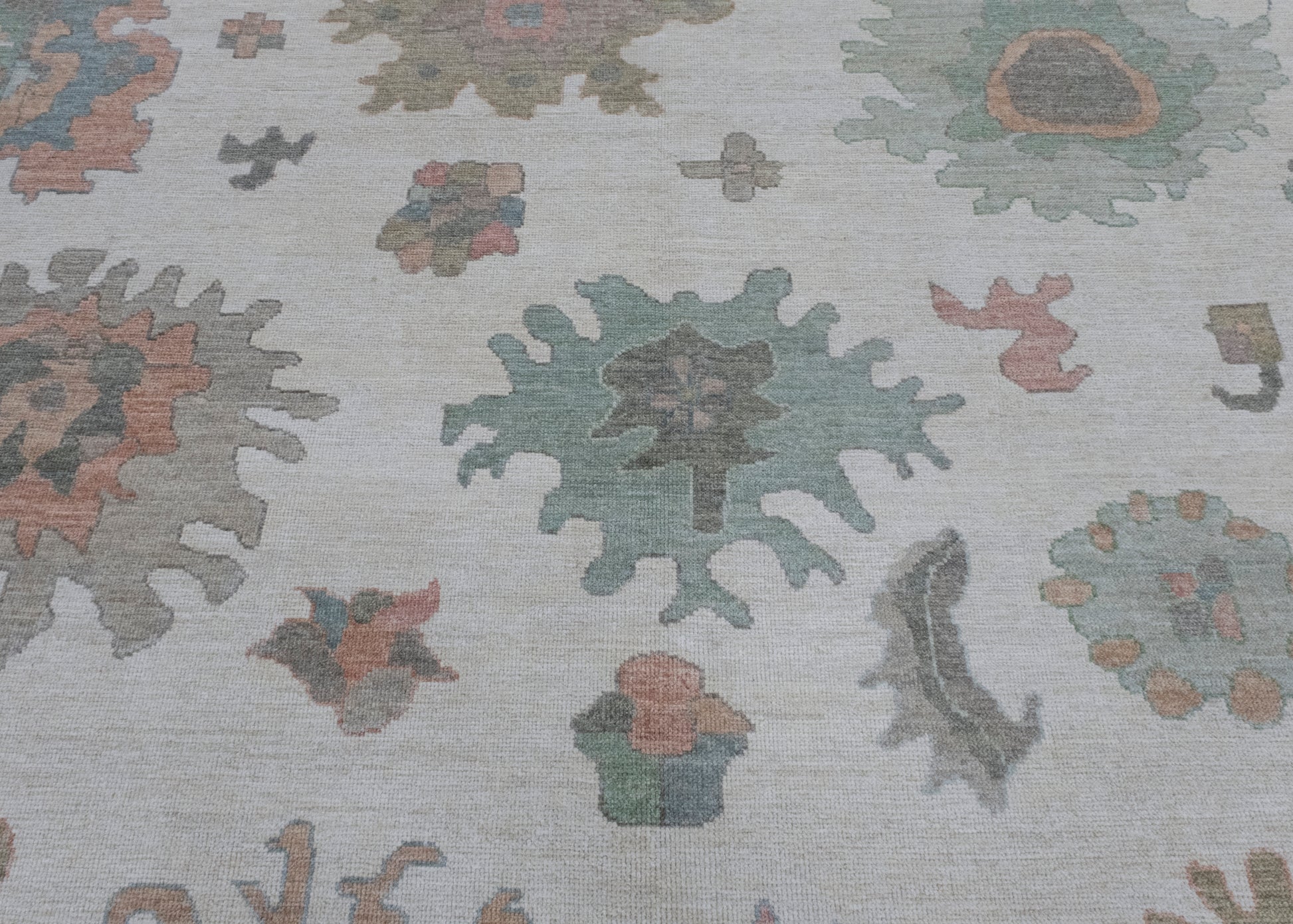 Square Turkish Oushak Rug 11'10" x 12'7" #17300