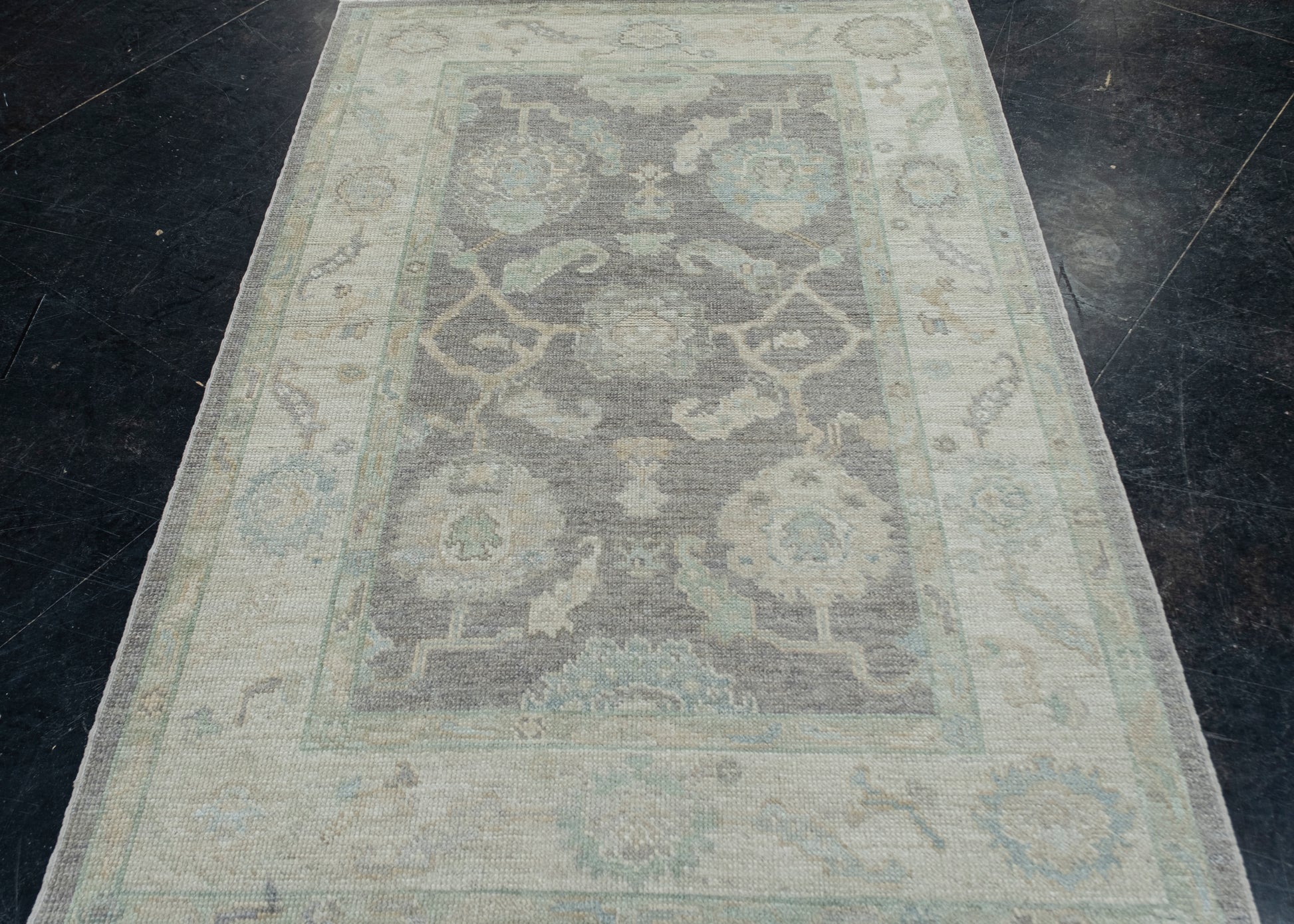 Turkish Oushak Rug 4'3" x 6'4" #11786