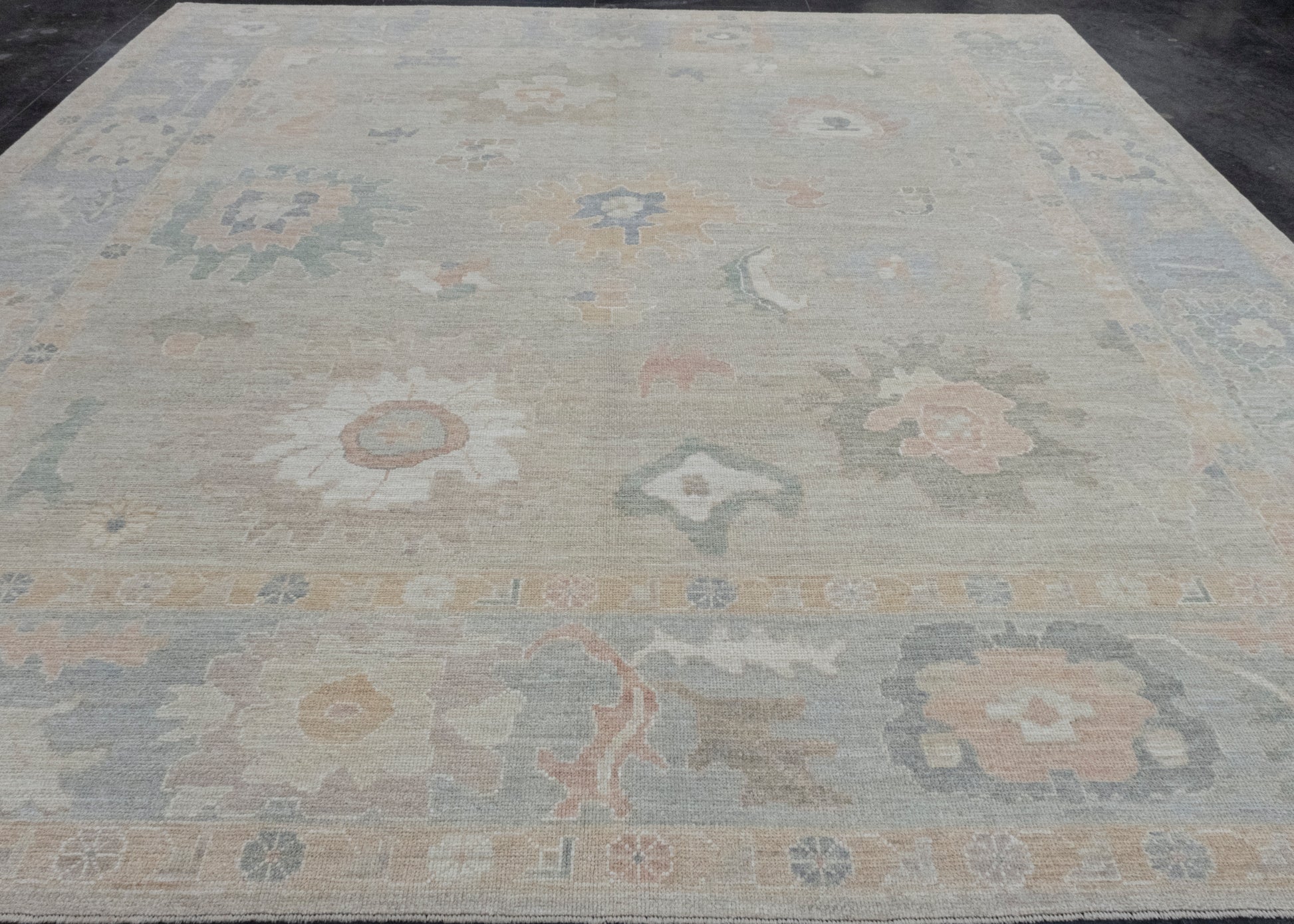 Square Turkish Oushak Rug 12'1" x 12'5" #17381