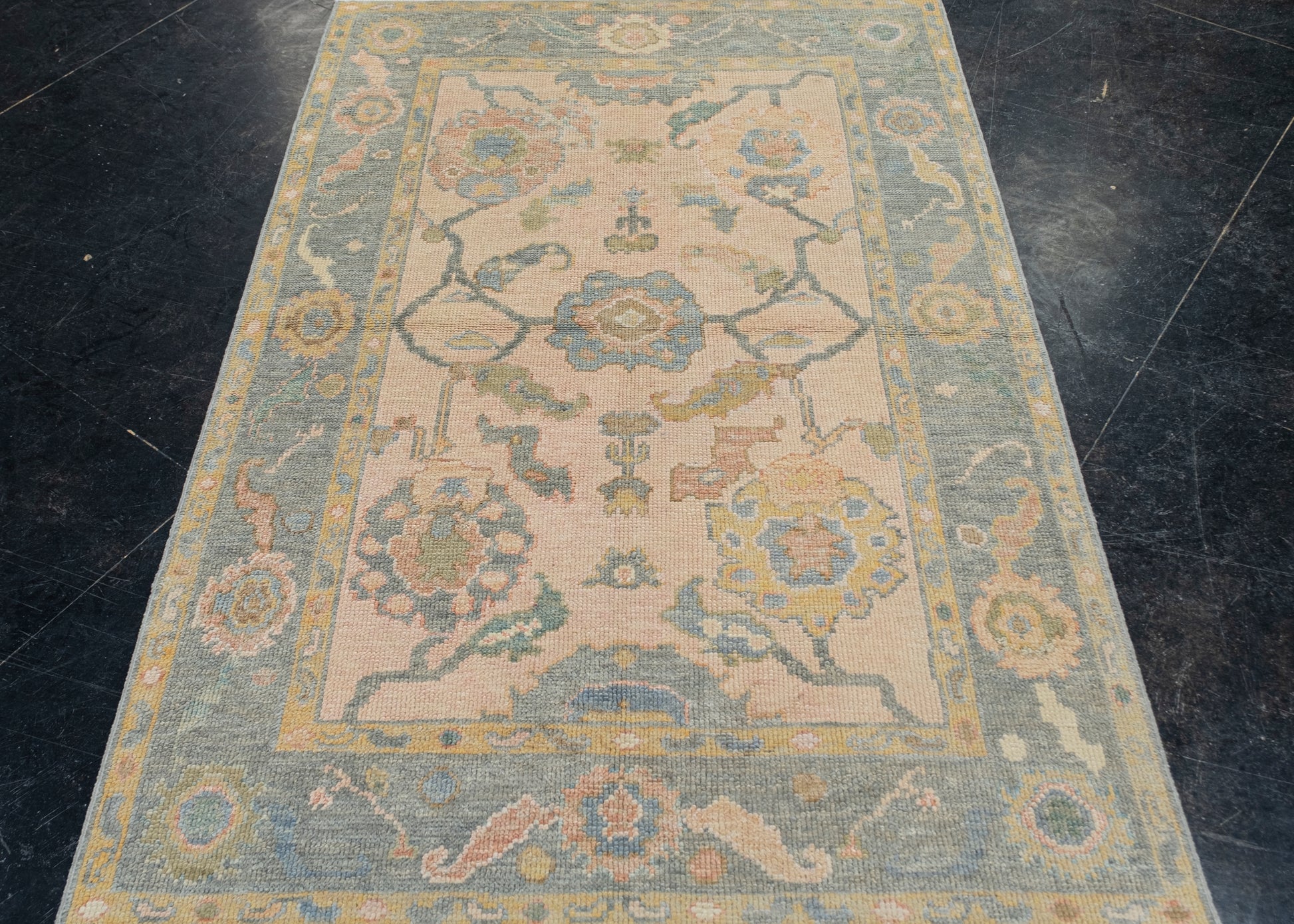 Turkish Oushak Rug 3'10" x 5'8" #12031