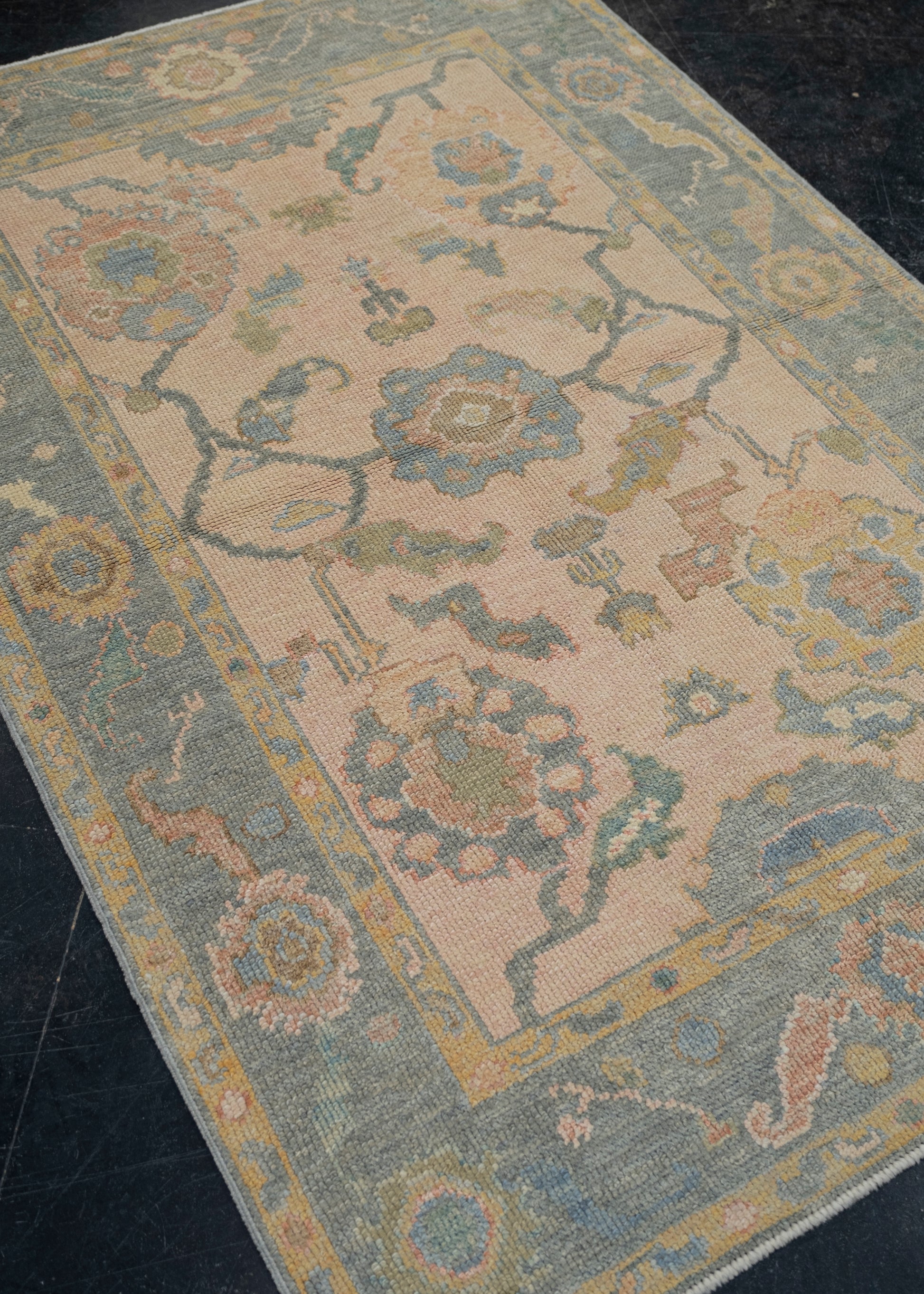 Turkish Oushak Rug 3'10" x 5'8" #12031