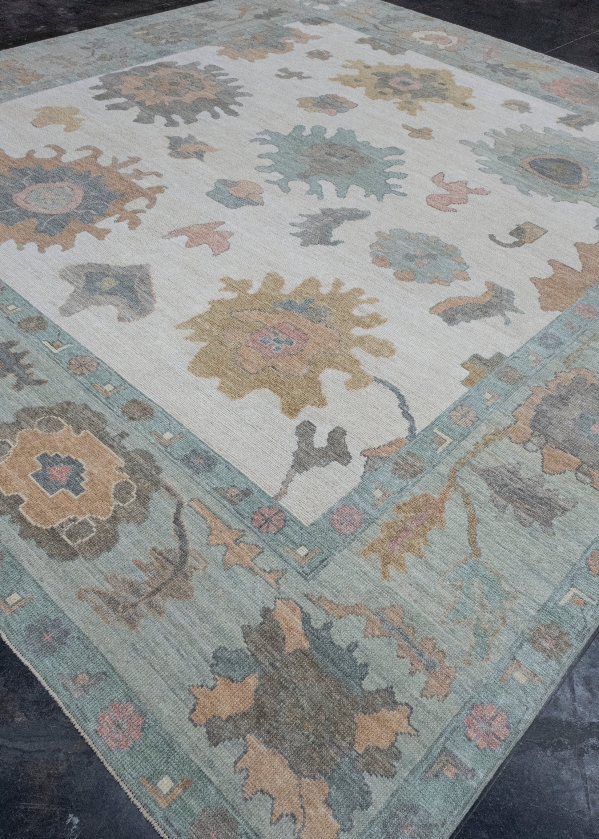 Square Turkish Oushak Rug 11'7" x 12'6" #17384